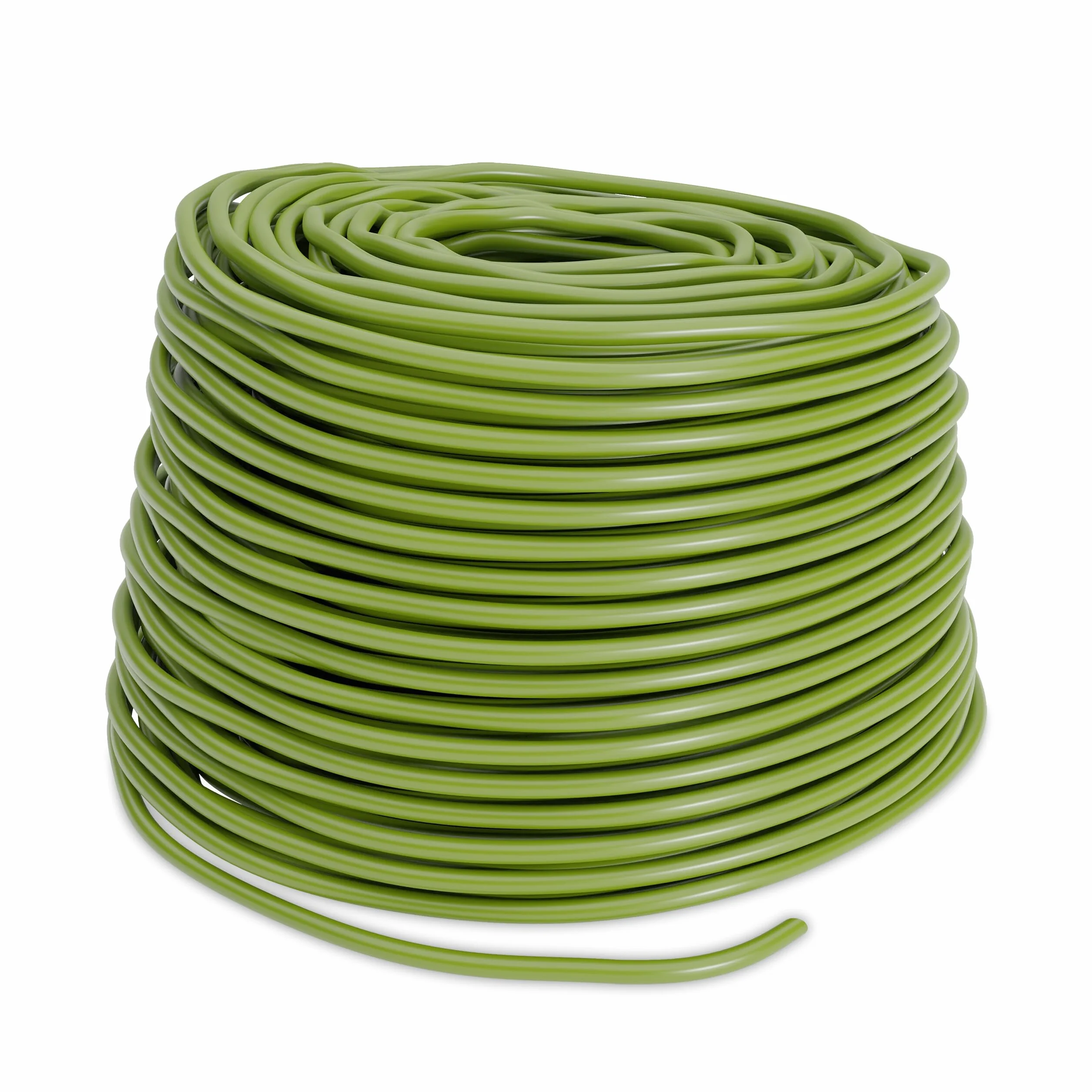 Relaxdays Tubo per Legare Le Piante, Corda di Legatura in Gomma Cava, per Fiori, Cespugli, Alberi, 50 m x 3 mm, Verde