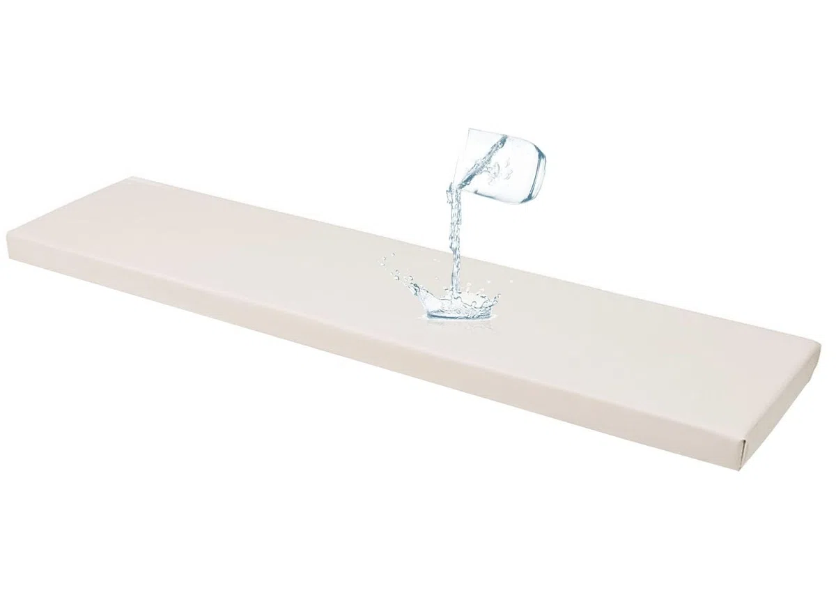 Fodera per Cuscino da Panca Esterno Spessa 8 Cm, Fodera Antiscivolo Impermeabile per Cuscino da Panca, Fodera di Ricambio per Cuscino da Panca con Cerniera(Beige,110x60x8cm Thick)