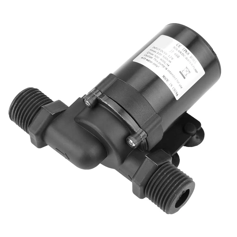 Mini DC-B Minus Pompa Acqua per Scaldabagno Solare 12V 0-80℃ Pompa di Circolazione Acqua Calda 12V Zaojiao DC 12X10X6Cm