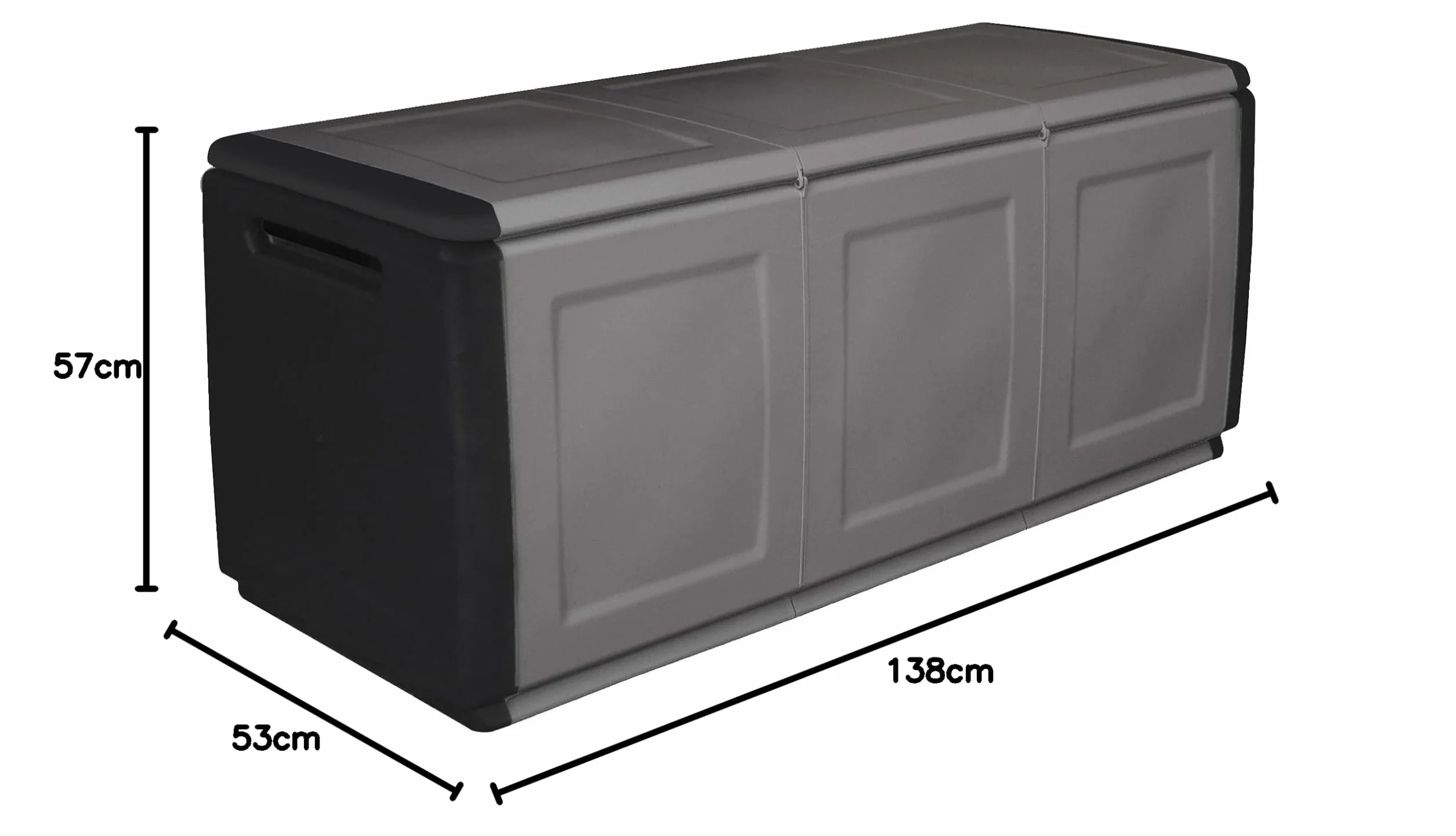 Art Plast CB3/N Baule portatutto in plastica, Nero/Grigio