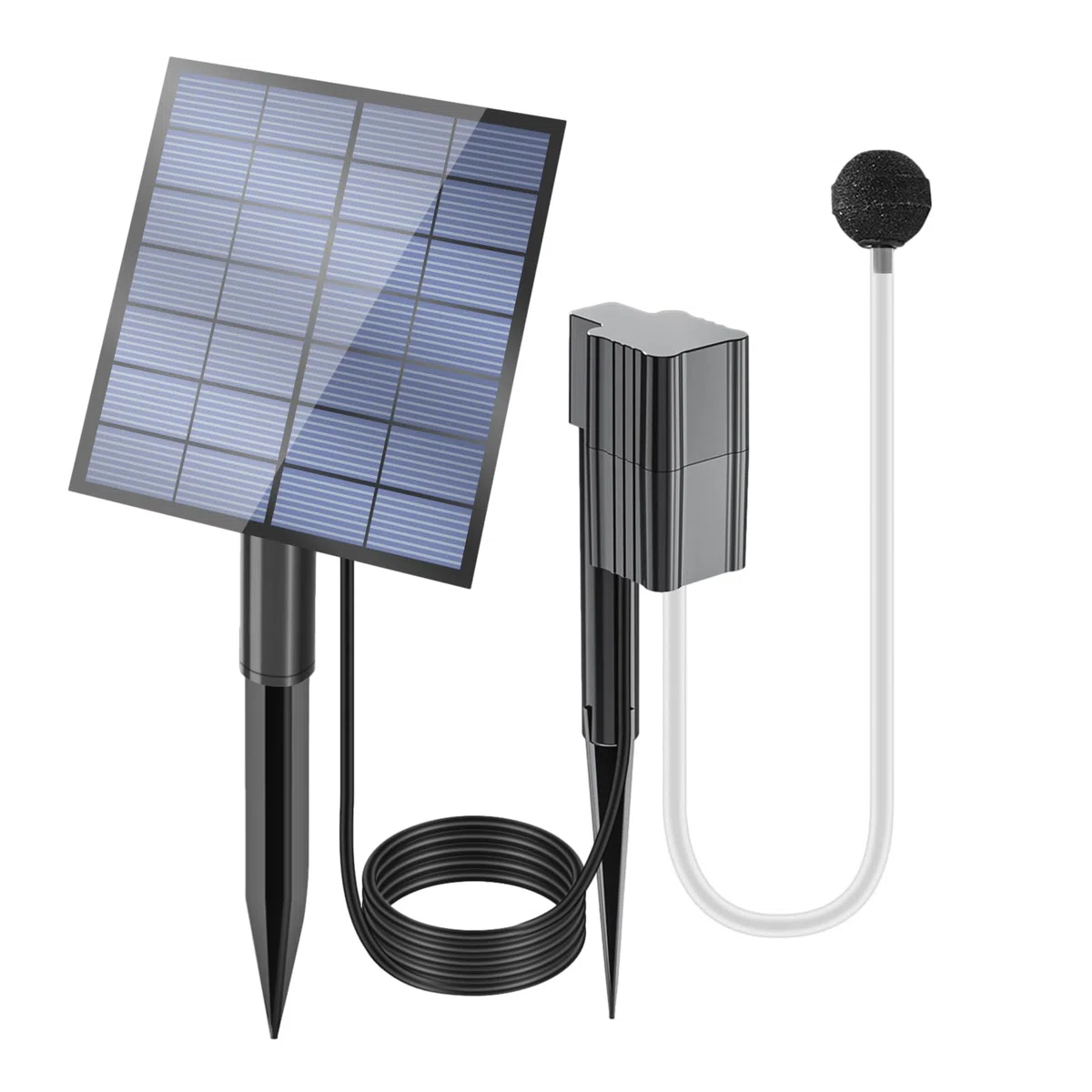 Aeratore per laghetto – Pompa ad aria solare, ossigenatore silenzioso per laghetto, gorgogliatore per acquario, aeratore per acquario, per acquari da giardino,