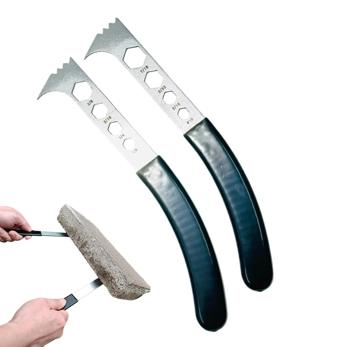Attrezzo per pavimentazione – Robusto ed ergonomico, 2 pezzi professionale | Estrattore di da patio – per giardino, patio, prato, marciapiede, cortile, blocco di in pietra di