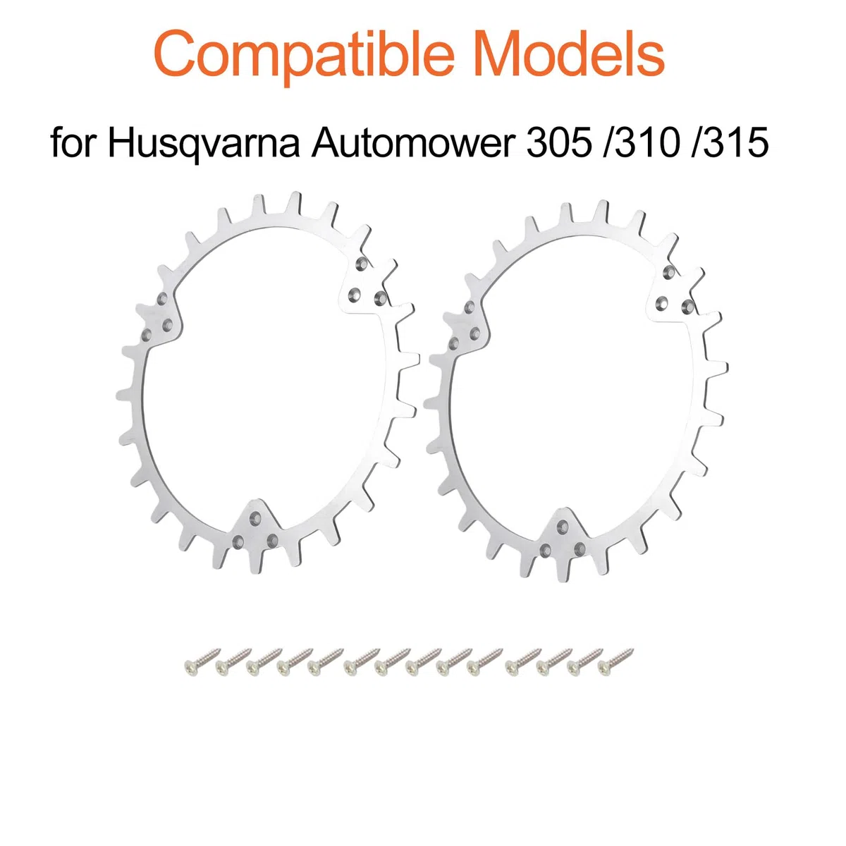Chuancheng TLWH-02 - Punte antiscivolo per robot tosaerba Husqvarna Automower305/310/315, migliora l'efficienza di falciatura, prolunga la durata, 2 punte antiscivolo, 14 viti