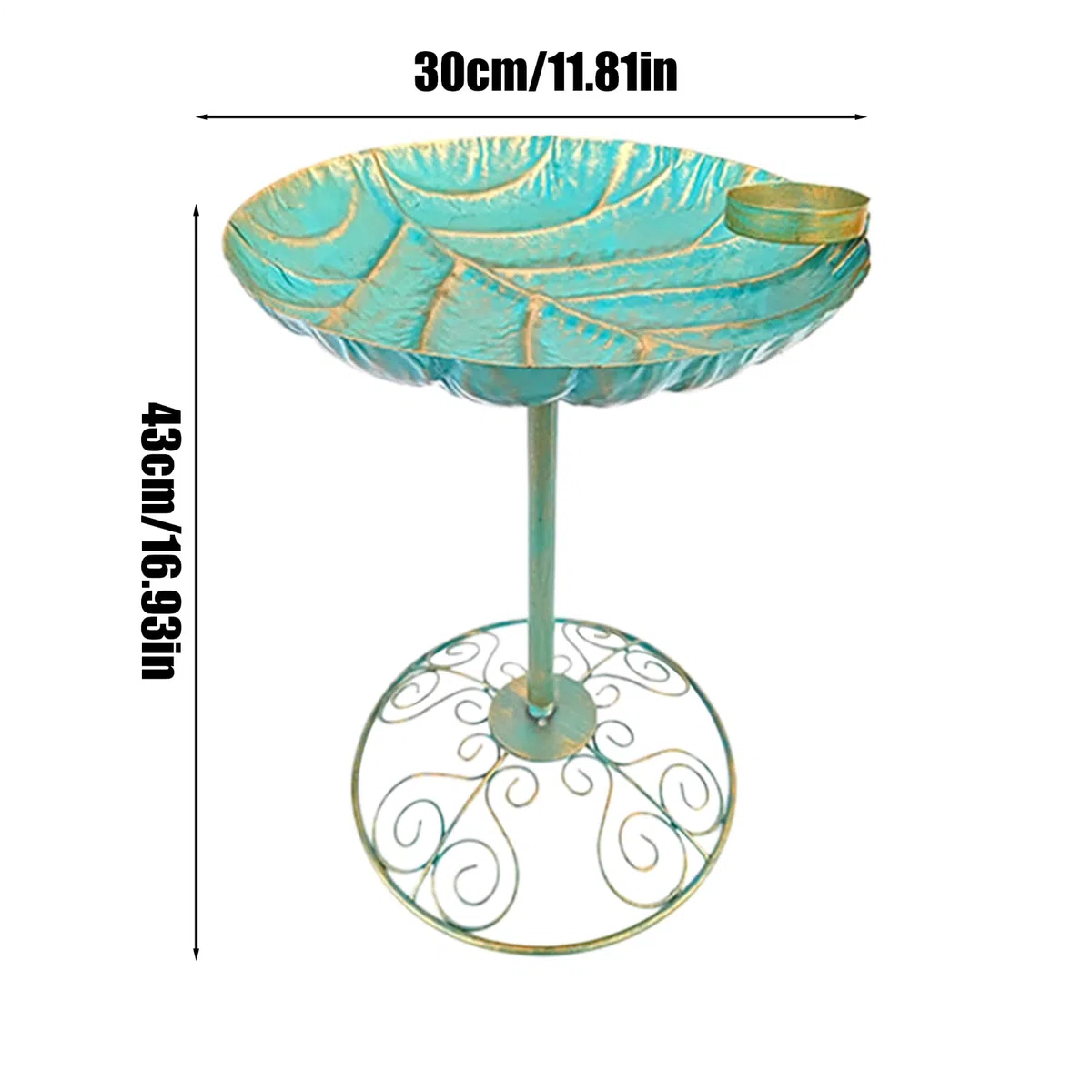 Vasca Per Uccelli In Metallo Da Esterno | Fontane Antiche Per Giardino,Antiruggine con Fioriera Abbeveratoio da Giardino Decorazioni per Recinzione Portico Prato Cortile Terrazza Balcone