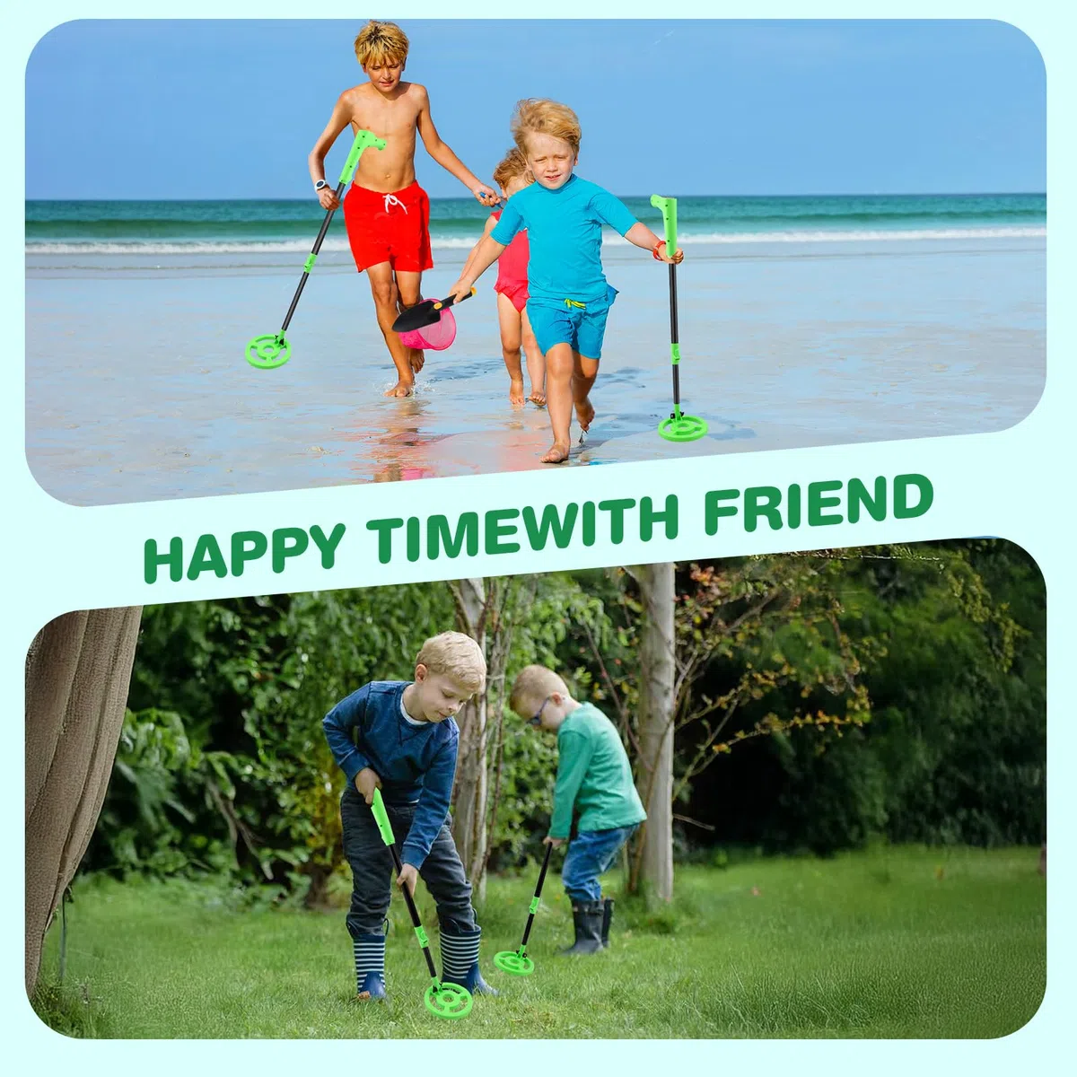 Metal Detector Per Bambini, Alta Precisione, Con Display LCD, Impermeabile, Leggero Con Asta Regolabile, Metal Detector Per Oro Per Esplorazioni All’Aperto