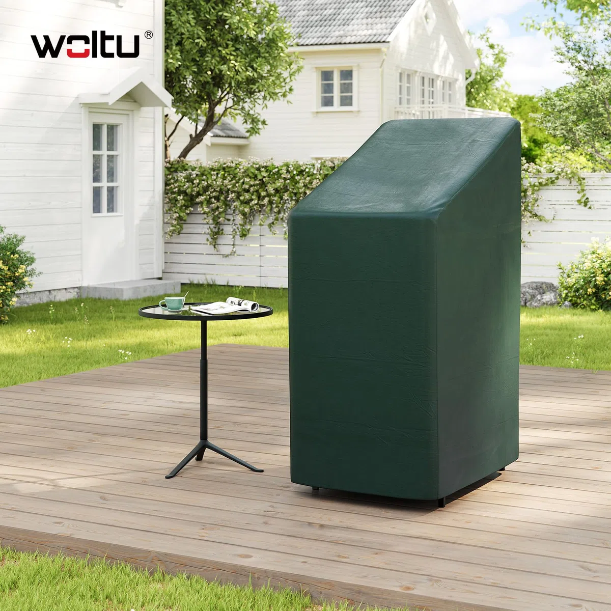WOLTU Copertura Protettiva per Sedie, Sdraio da Esterno in PE, Copertura per Mobili da Giardino 65x65x120/80 cm Telo Anti-UV idrorepellente Resistente allo Strappo