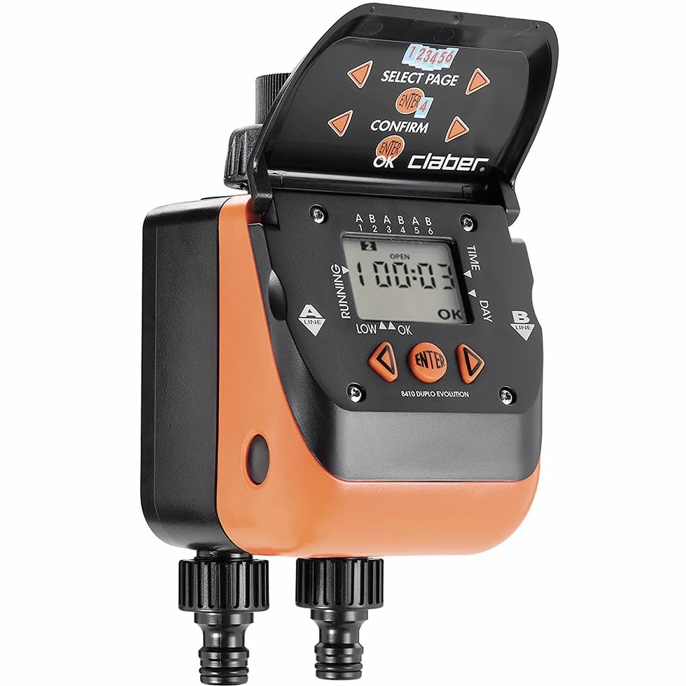 Claber Aquadue Duplo Evolution, programmatore a rubinetto a due vie