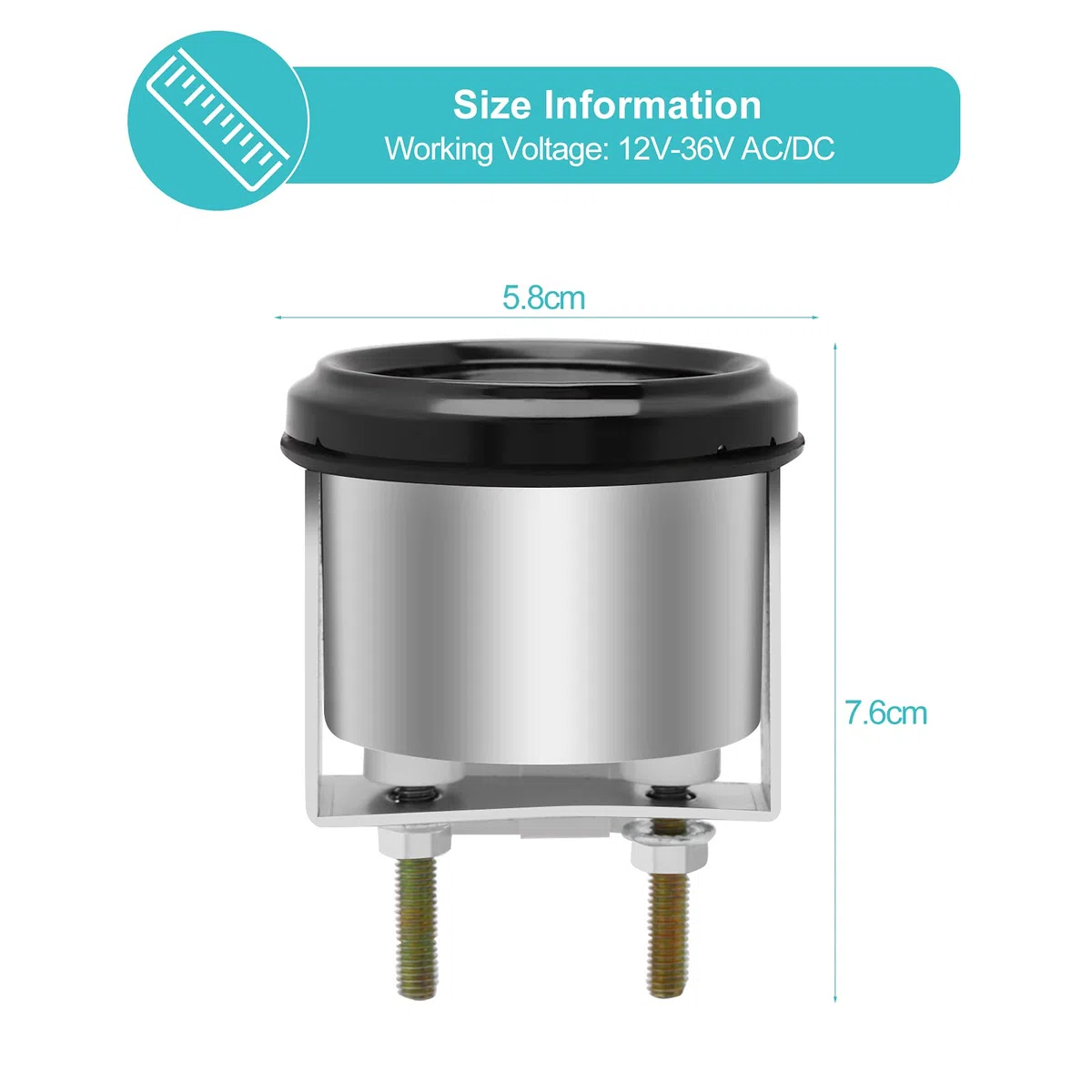 Contaore, 12-36 V DC AC 6 Digit induttivo Contaore tachimetro per barca, trattore, generatore, motore, tosaerba