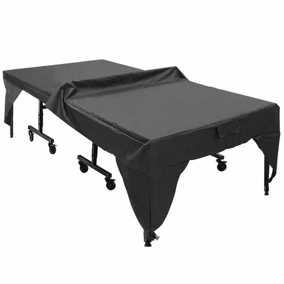 Tiiyee Copertura Tavolo Ping Pong, Telo da Pong Custodia Piegato e Aperto Protettiva Antistrappo Rivestito in Argento 190T per Table Tennis di Patio Esterno Cortile Interno Impermeabile Antipolvere