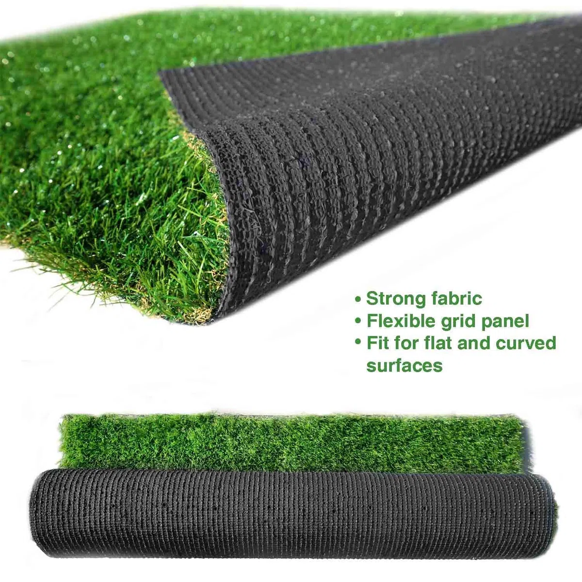 LITA Erba artificiale sintetica di alta qualità, altezza del pelo, 10 mm, erba sintetica ad alta densità, dall'aspetto naturale e realistico, per giardino, animali domestici e cani (1 m x 5 m)
