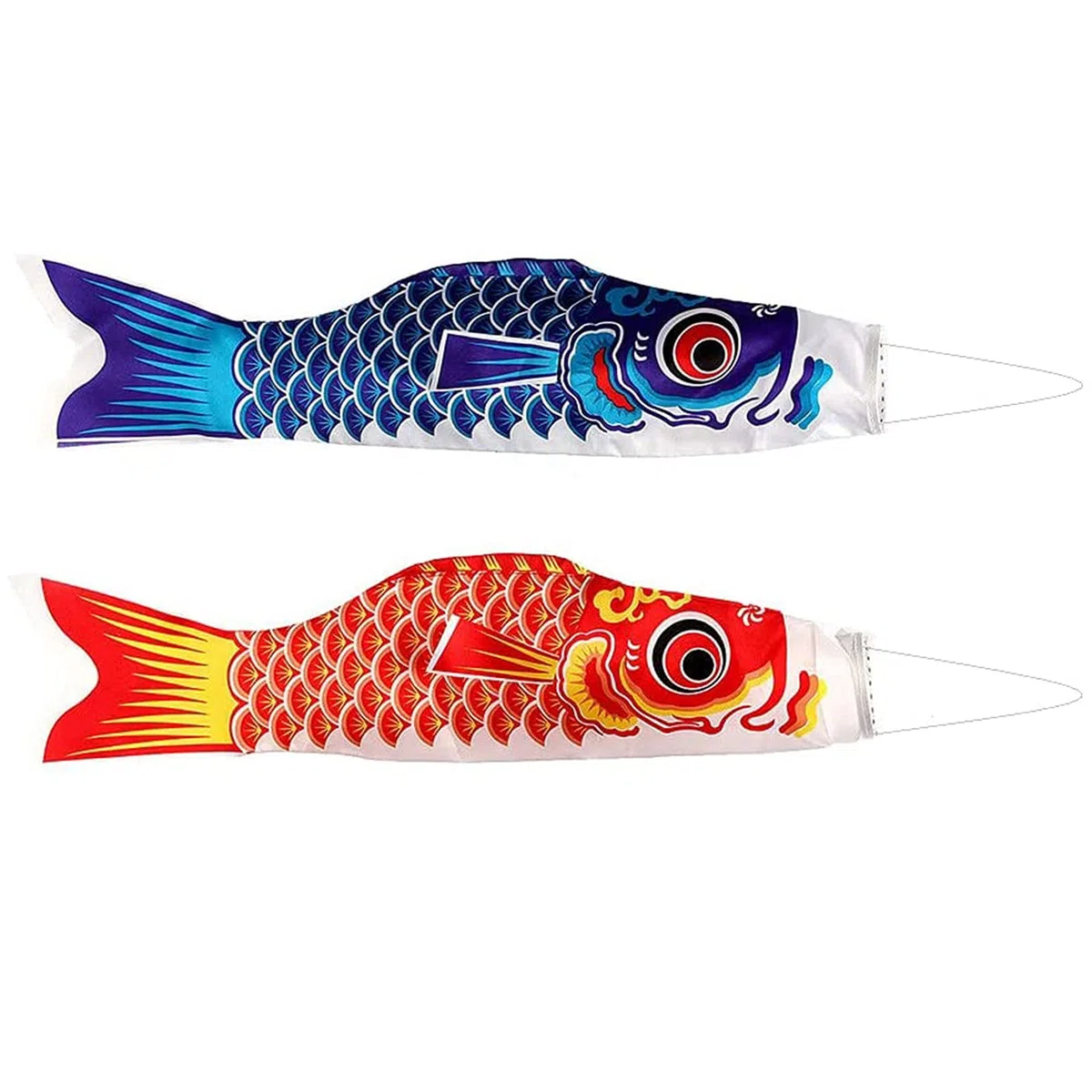 Giapponese Carpa Windsock Manica a Vento Stile Giapponese Carpa Vento Appeso Aquiloni Bandiere di Pesce Streamer Pesce Bandiera Kite Koinobori Decorazione Streamer Bandiera Appesa Fish 40cm 2 Pezzi