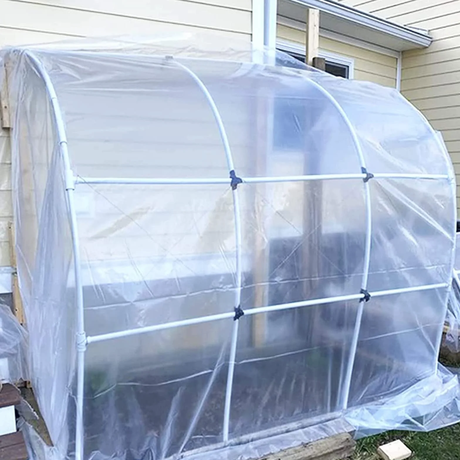PALUDO 2 x 6M Telo di Ricambio in Polietilene Trasparente per Serre, Foglio di Ricambio in PVC per Serra Extra Spesso, Copertura Serra per Protezione delle Piante da Giardino (250Mu / 1000G)