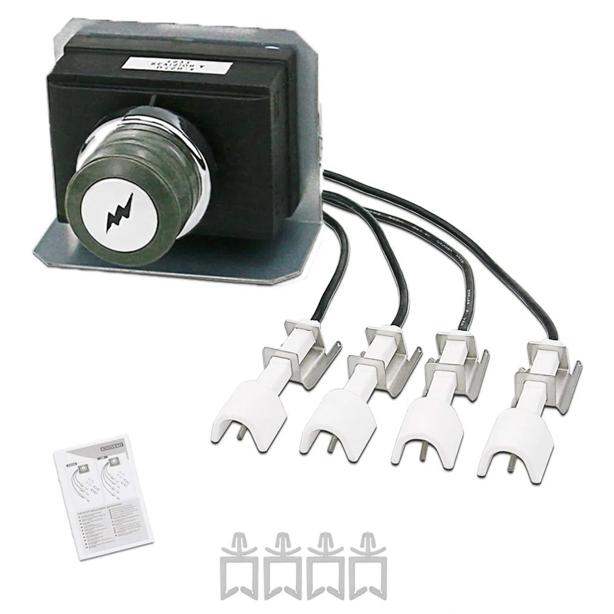 GFTIME 7629 Kit di accensione per Weber Genesis 330 Modello 65946, 2011 e più recente (Pannello di Controllo Montato frontalmente), Kit di accensione elettrodi per griglia a Gas Weber Genesis 300