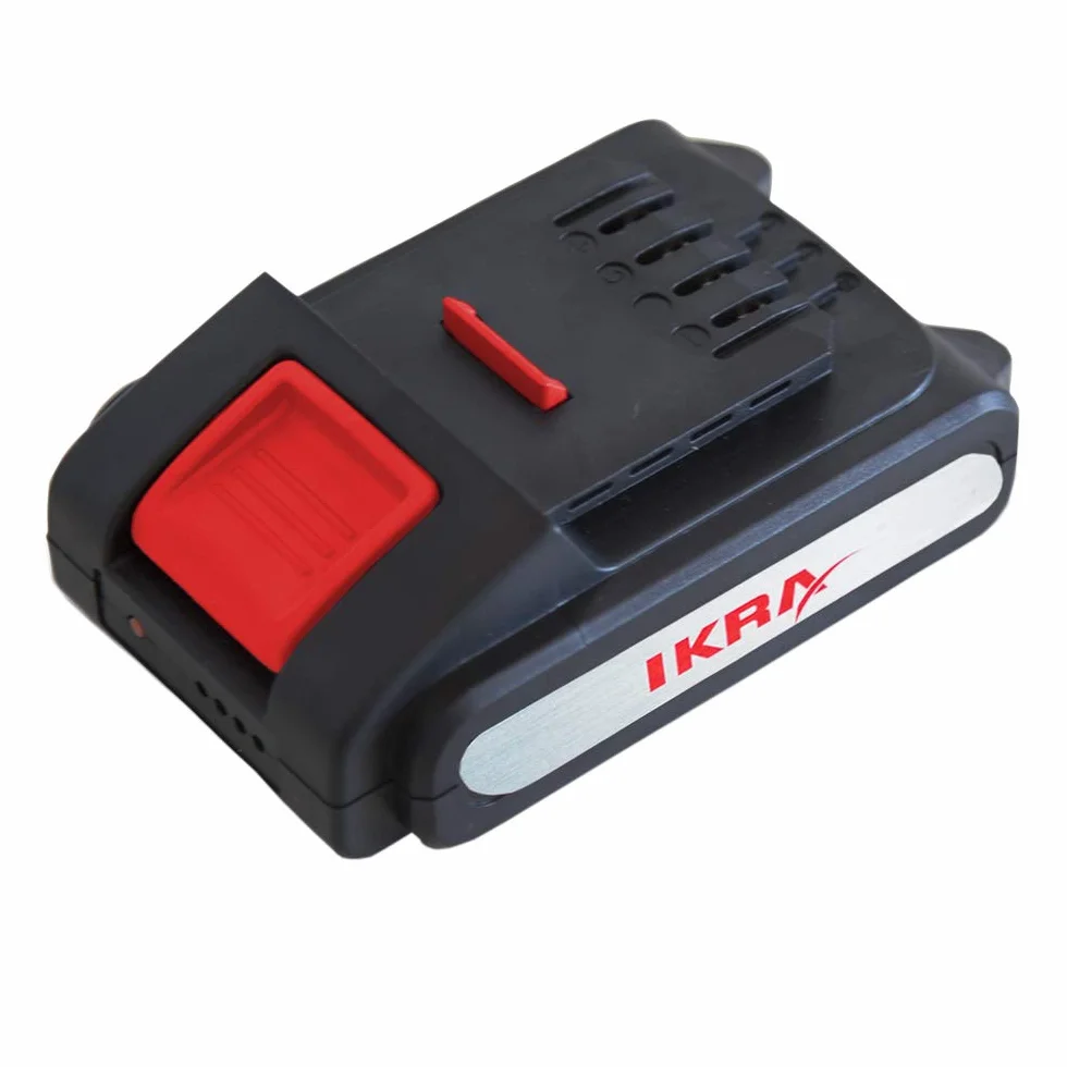 IKRA batteria 20V 2,0Ah LI 22, adatta a tutti gli attrezzi da giardino a batteria IKRA 20V, con display LED