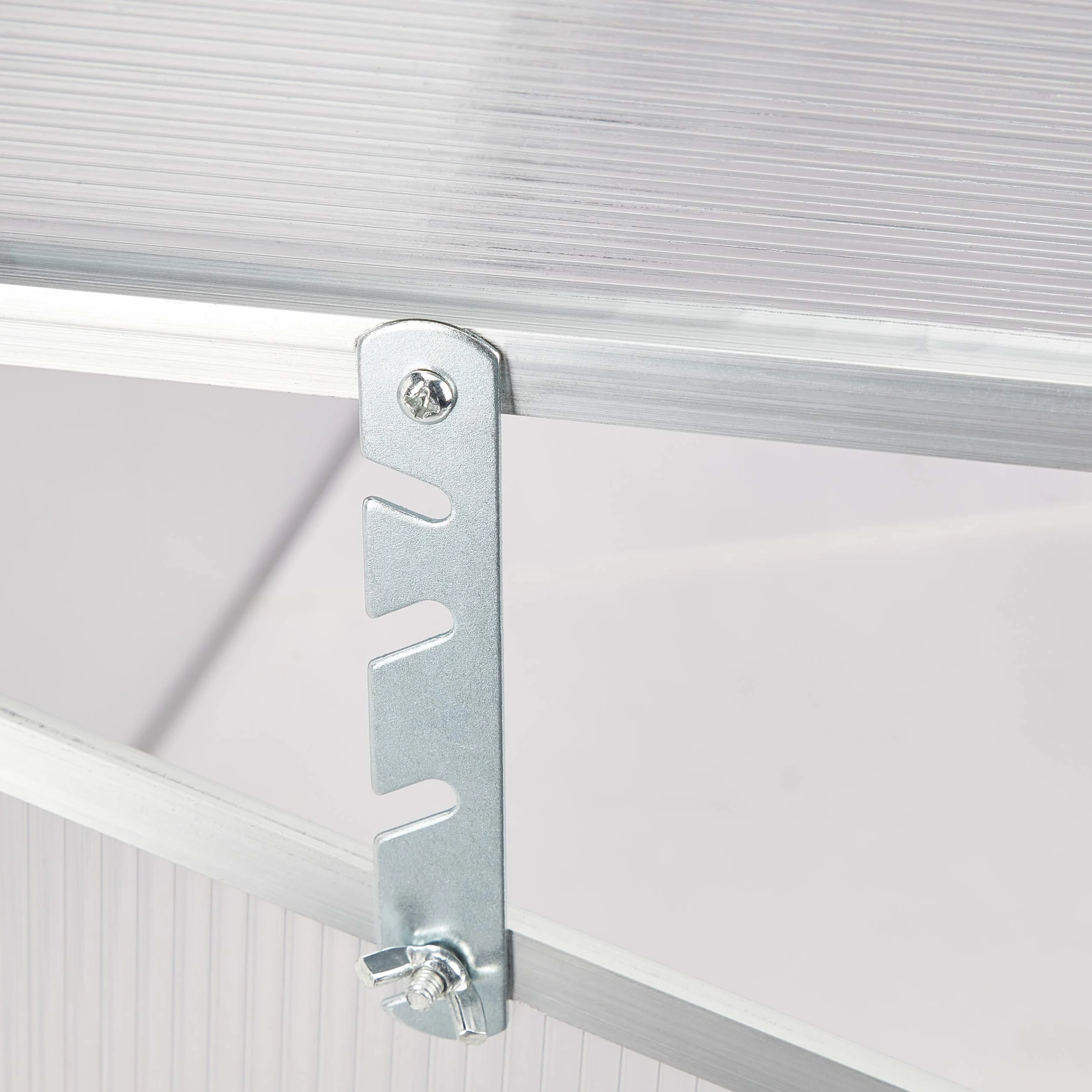 Relaxdays Mini Serra in Alluminio, Sistema in Incastro, Semi oscurante Protezione da Raggi UV, 100x50x50 cm, Trasparente
