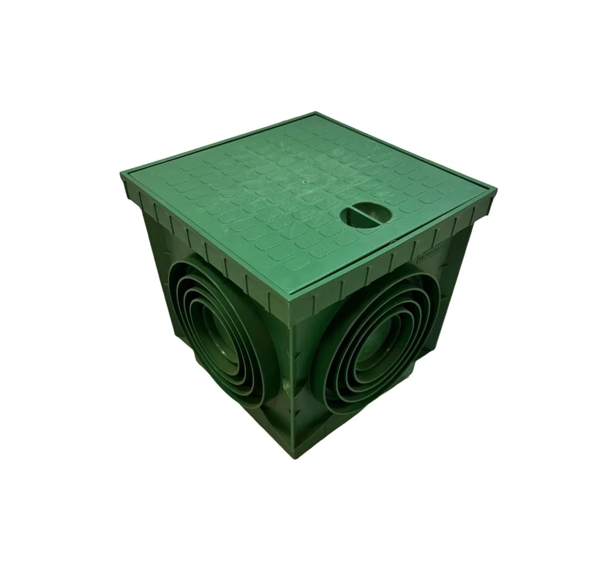 Pozzetto Ispezionabile in PVC, 30x30 cm, Verde, per Impianti Idrici, con Coperchio Rinforzato, sfondabile