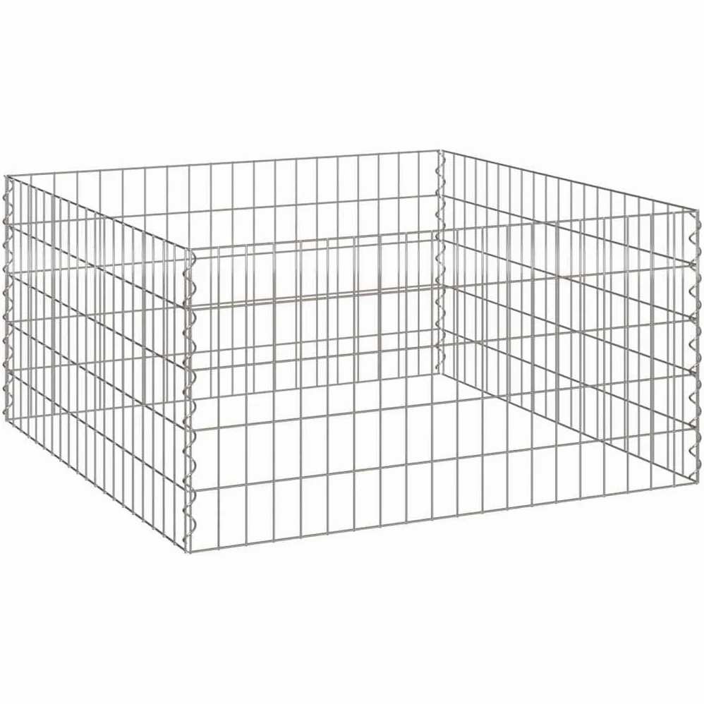 Compostiera quadrata da 100 x 100 x 50 cm, in ferro robusto per rifiuti da giardino, compostaggio efficiente, design salvaspazio, ideale per giardinieri attenti all'ambiente