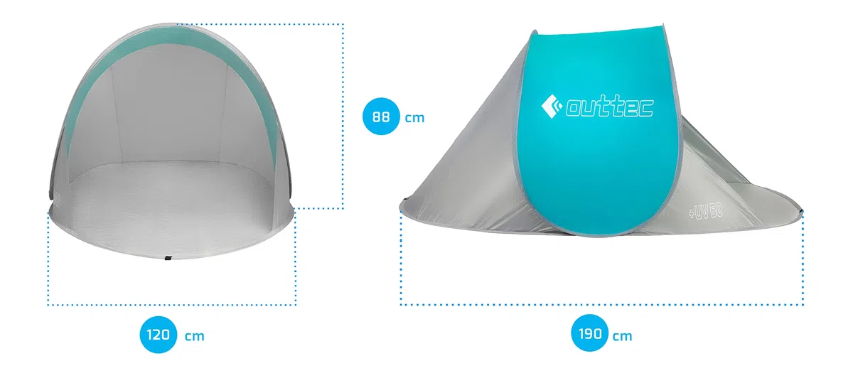 Tenda Pieghevole - Tenda da Spiaggia pop-up - Tenda da Giardino Facile da Trasportare con Protezione UV 50 - Protezione dal Vento per Bambini e Adulti - Protezione Solare