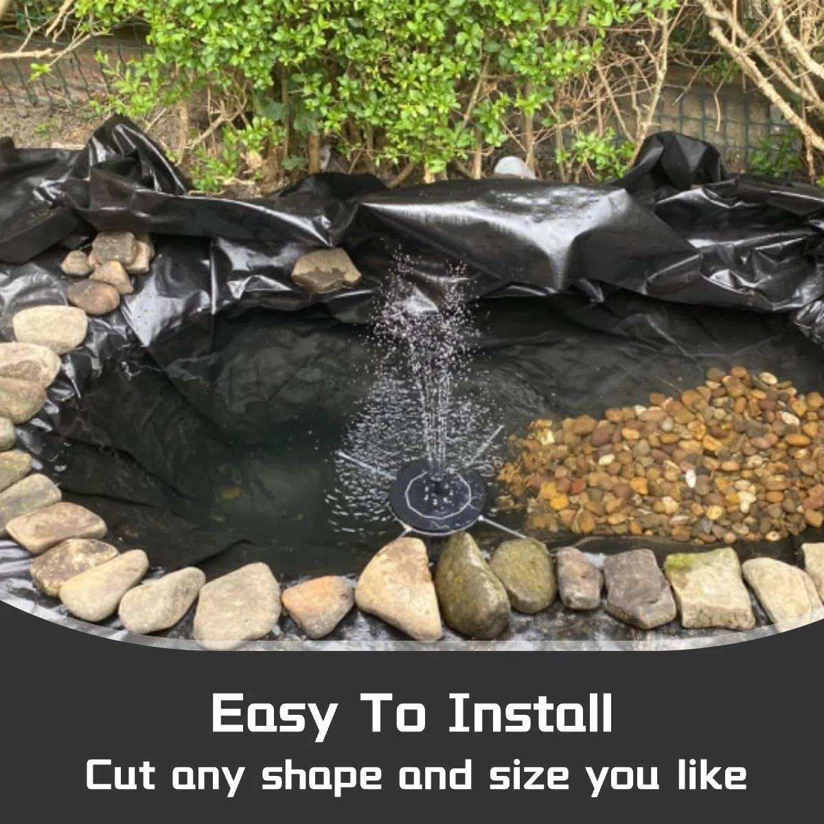 Tessuto flessibile per la riparazione di stagni con pesci, membrana impermeabile e resistente ai raggi UV per fontane da giardino, acquari e stagni selvatici, 3 x 0,3 m