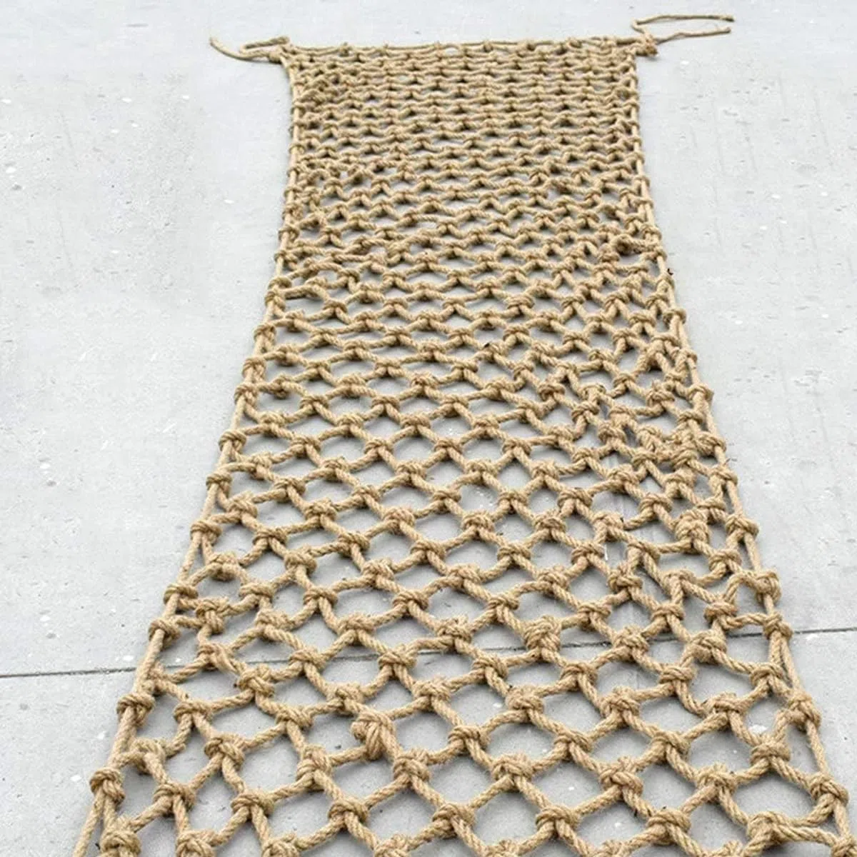 Rete di Corda di Canapa per Sicurezza e Decorazione, Scala di Corda per Bambini e Animali Domestici, Rete di Corda Versatile, Rete di Protezione per (Size:1mx2m(3.2x6.5ft),Color:Maglia a diamante)