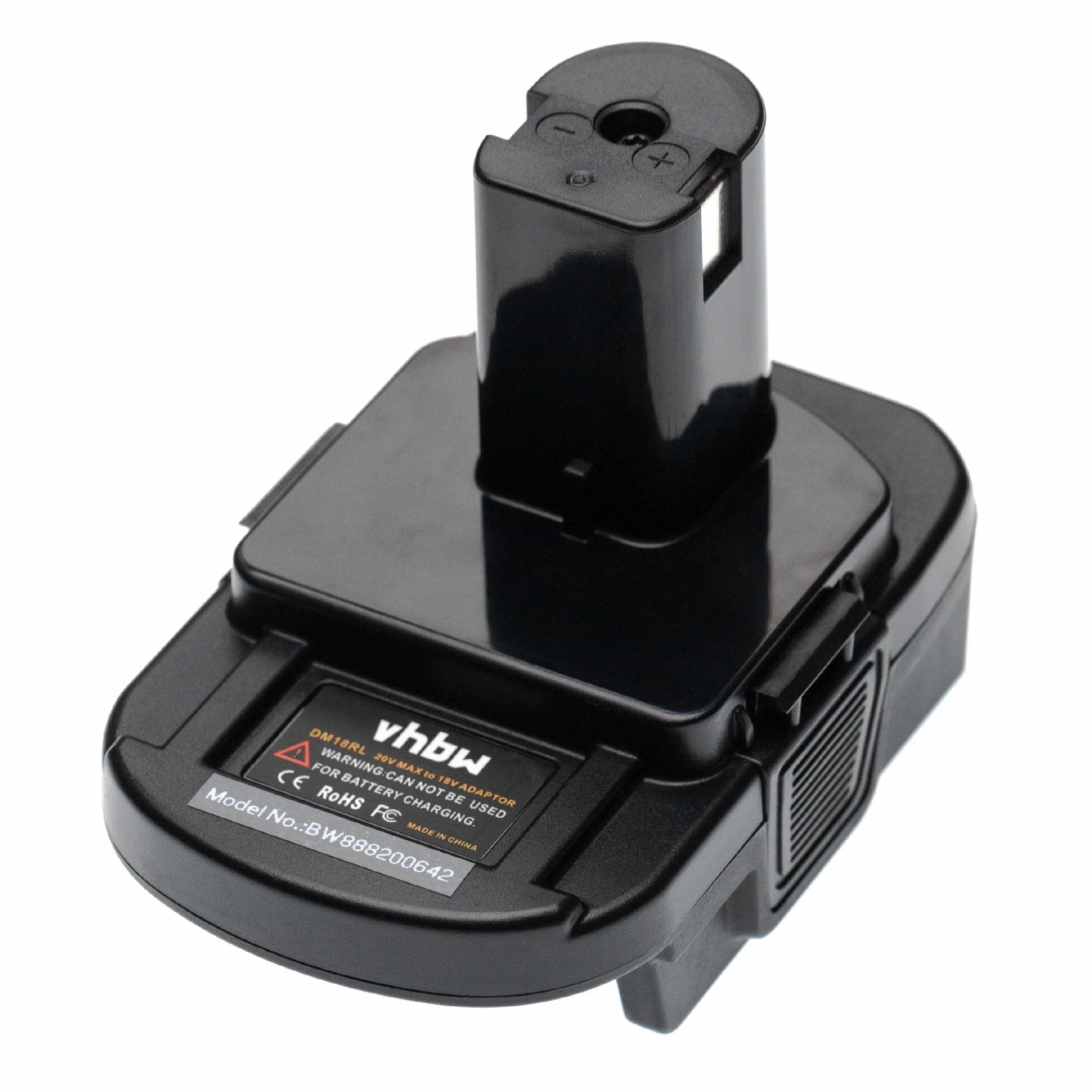 vhbw adattatore compatibile con DeWalt & Milwaukee batterie 20 V Li-Ion e compatibile con Ryobi dispositivi con batterie 18 V