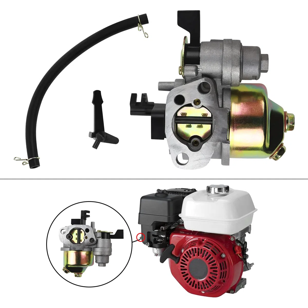 Wai Danie Carburatore Carb Compatibile con Honda GX120 GX200 GX168 GX160 GX140 GX110 5.5HP 6.5HP Motore Generatore 16211-ZE1-000 16100-ZH8-W61 16100-ZH7-W51 16100-Z0T-911 Tosaerba Parti