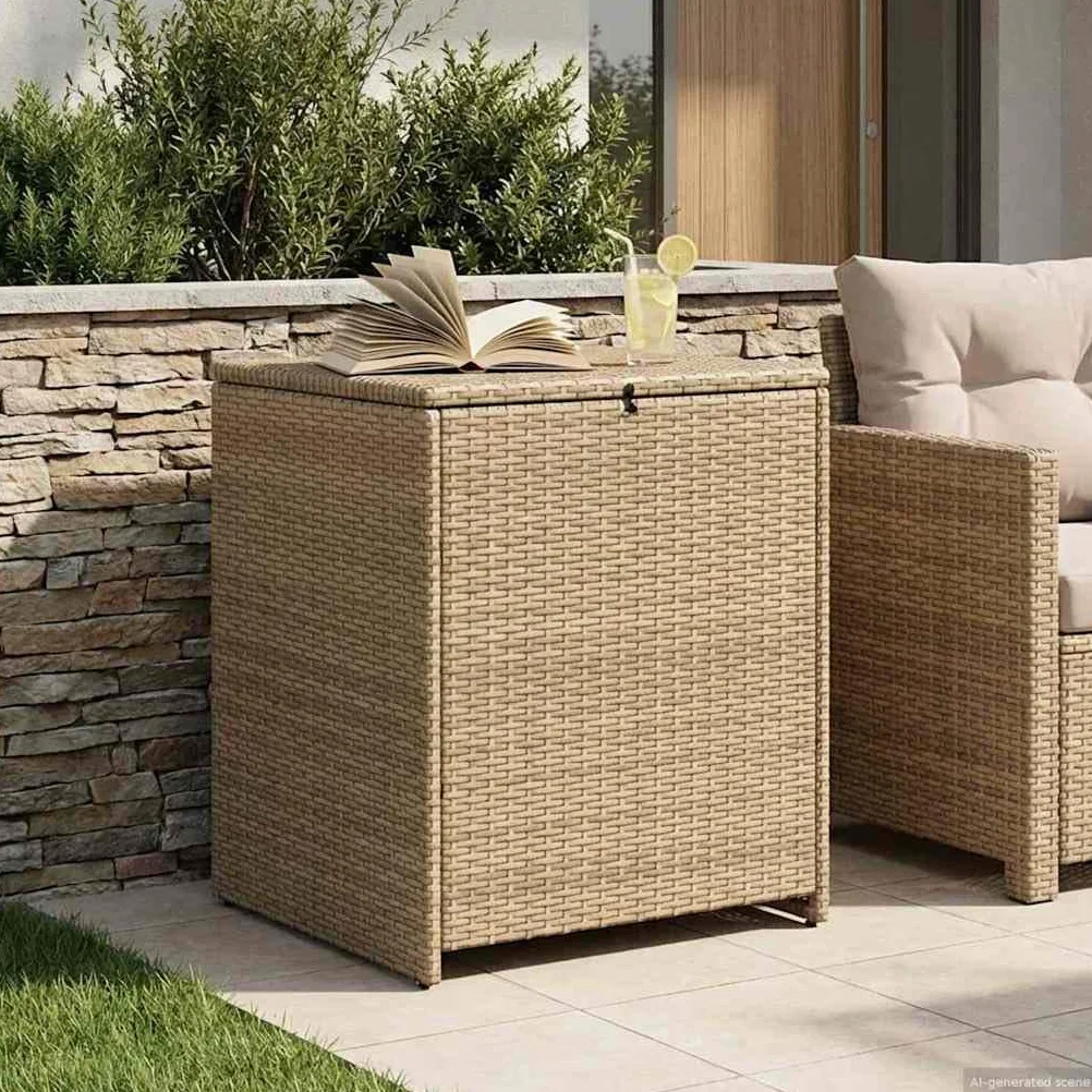 Cassapanca per cuscini, in acciaio, 55 x 55 x 69 cm, resistente alle intemperie, con piedini regolabili, per stoccaggio all'aperto, impermeabile, pratica scatola per mobili da giardino e