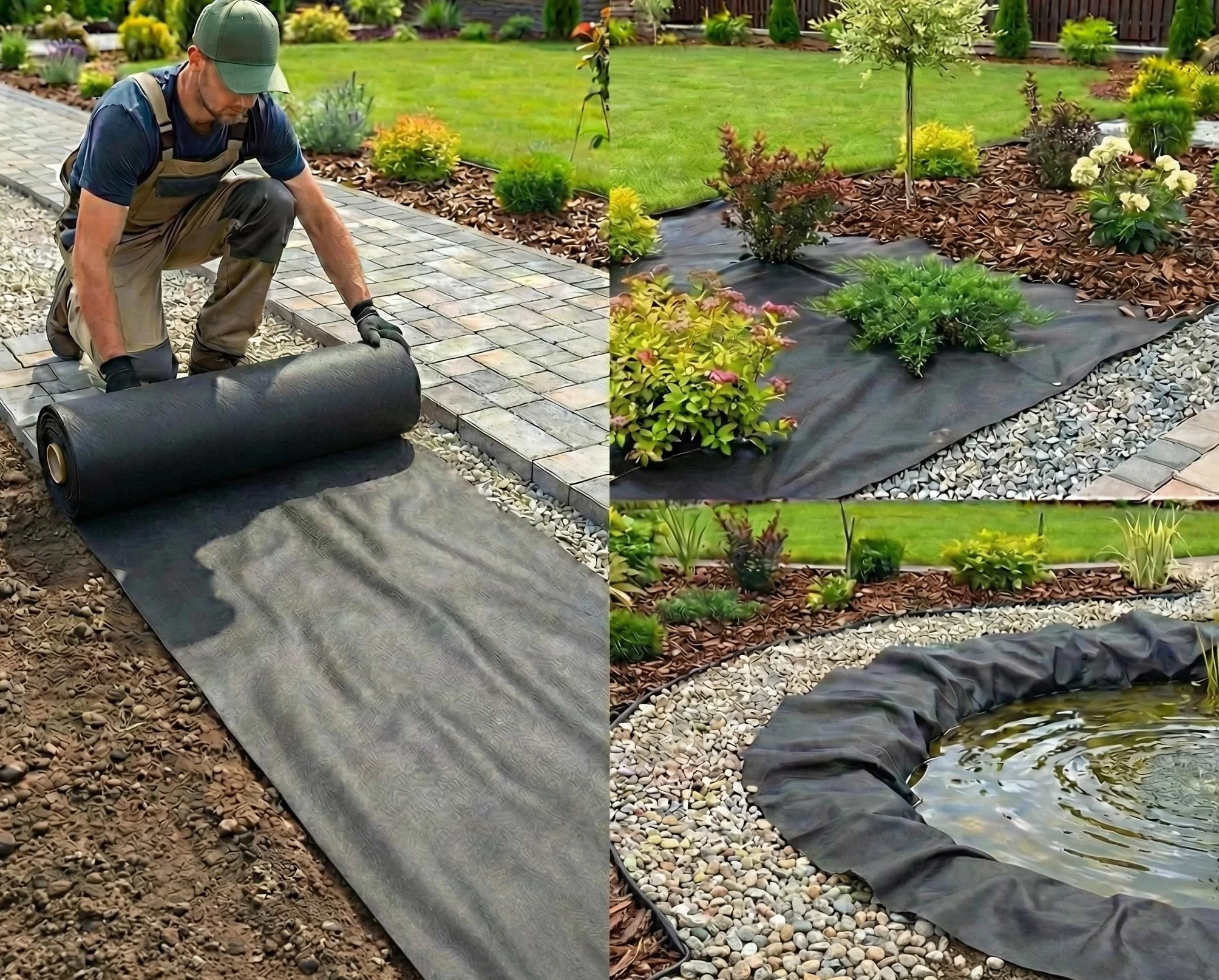 ASF Geotessile 170g/m² 10m x 0,5m | Telo da Giardino Anti-Erbacce, Drenaggio e Filtrazione, Sottofondo per Ghiaia, Vialetto