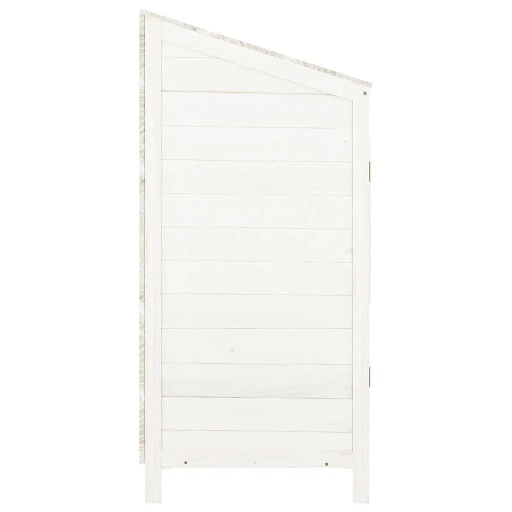 Casetta per attrezzi in legno massiccio di abete bianco, 55 x 52 x 112 cm, con telaio stabile e ampio spazio per attrezzi da giardino e utensili da giardino, robusta casetta da giardino in legno