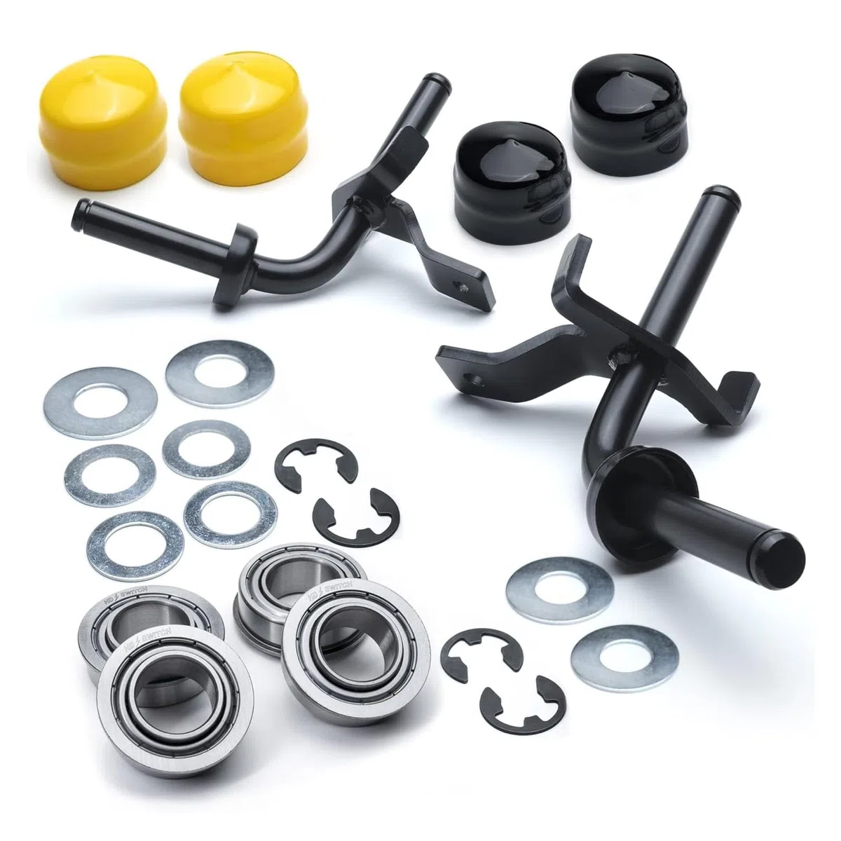 Akozon Kit di Conversione Cuscinetto Boccola Ruota Anteriore Mandrini Sterzo Asse GY20047 Sostituzione per Trattorini da Giardino L110