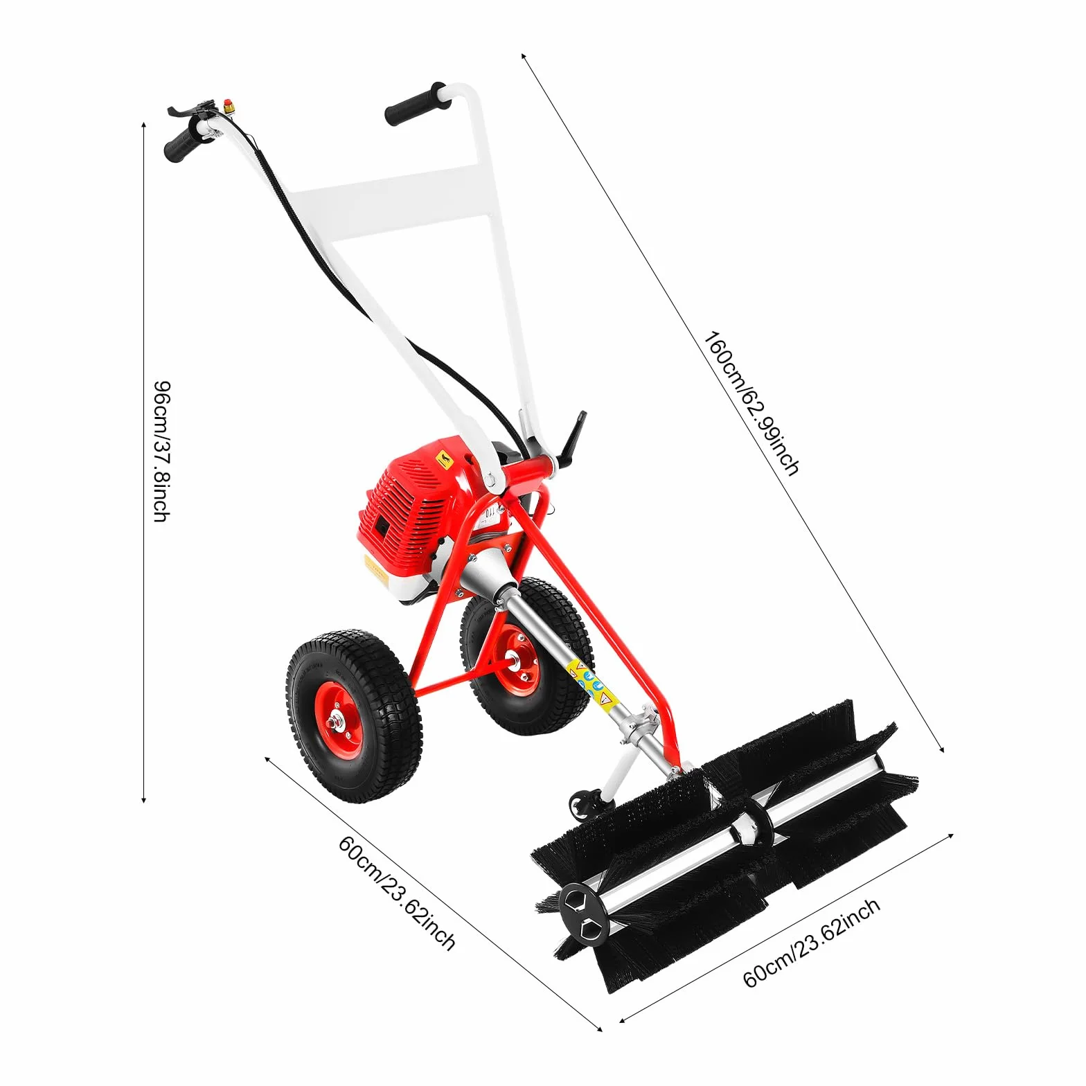 Spazzaneve a benzina 1,7hp spazzaneve a 2 tempi, 43 CC, larghezza di lavoro 60 cm (benzina, 2 tempi, 43 CC.60 cm)