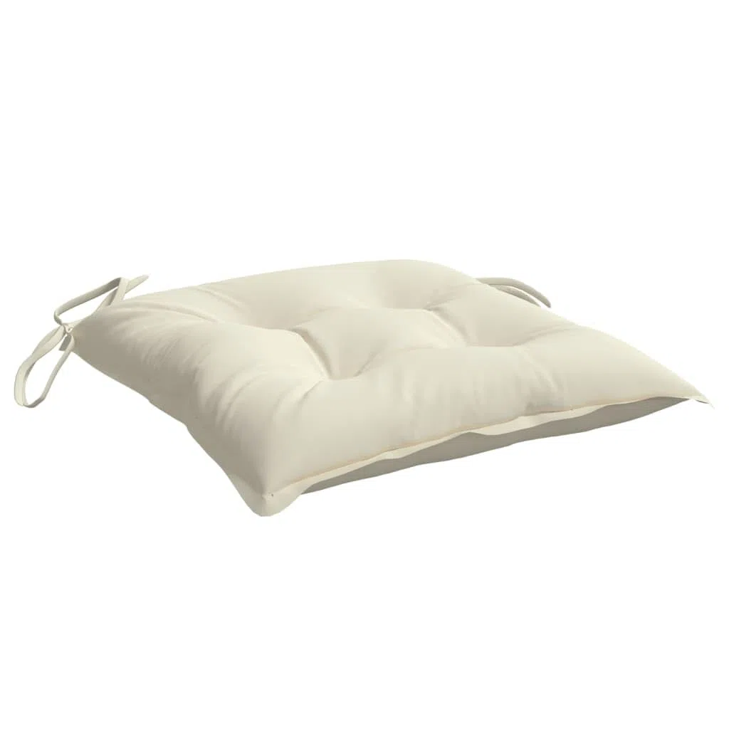 vidaXL Cuscini per Sedia 4 pz Bianco Crema 50x50x7cm in Tessuto Oxford