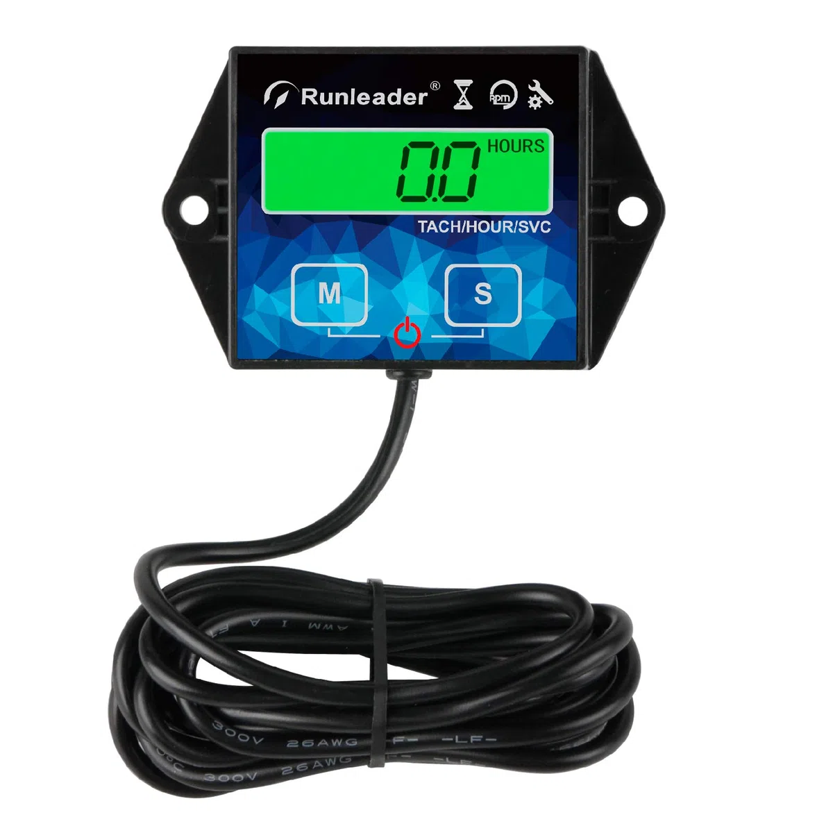 Runleader RL-HM011G Contach Ore & Tachimetro Digitale, Promemoria Manutenzione, per Rasaerba, Trattore, Generatore, ATV