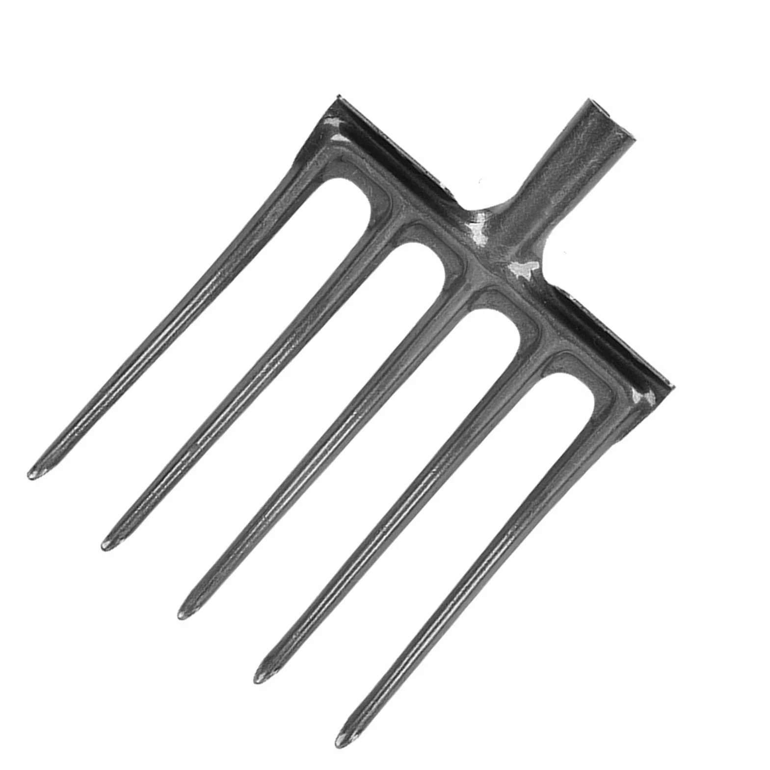 Forca da Scavo Forca da Scavo per Giardino in Acciaio Ad Alto Tenore di Carbonio, Forte Resistenza e Prevenzione della Rottura (5 denti)