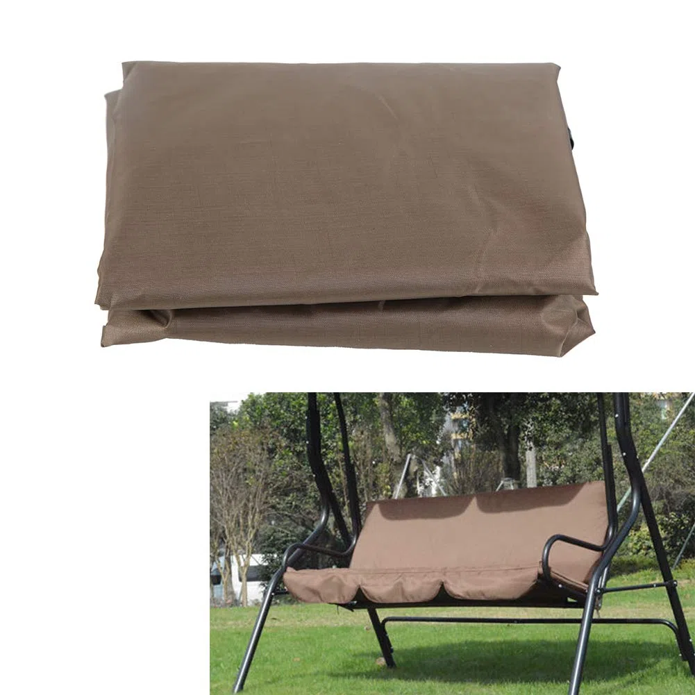 FTVOGUE Cuscino per Dondolo da Esterno a 3 Posti Coprisedile Sospeso Protettivo per Protezione Cuscini Esterni Coffee Black