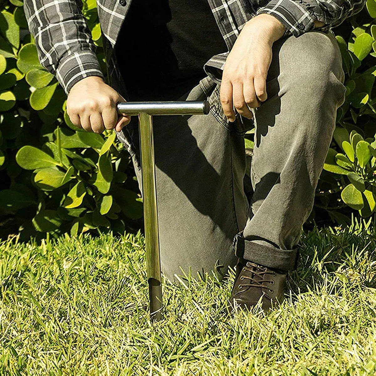 Strumento per il prelievo di campioni del suolo – campionatore del terreno, campione di tipo T in acciaio inox | Strumenti per la cura del giardino e del prato, cura delle piante per piante da interno