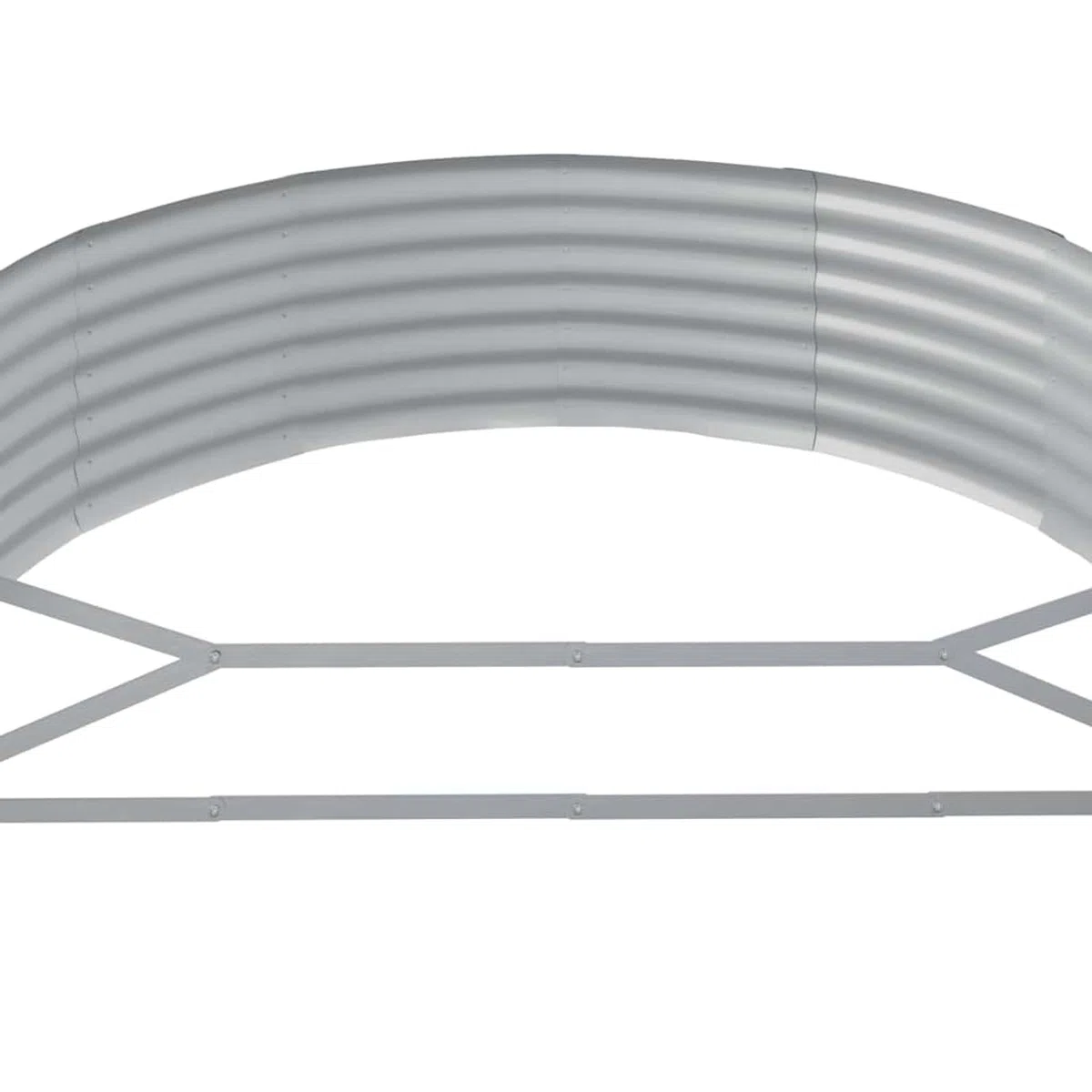 Gecheer Letto rialzato giardino, fioriera da esterno in acciaio zincato 214x140x36 cm, struttura robusta per piante aromatiche, orto domestico, fiori da balcone