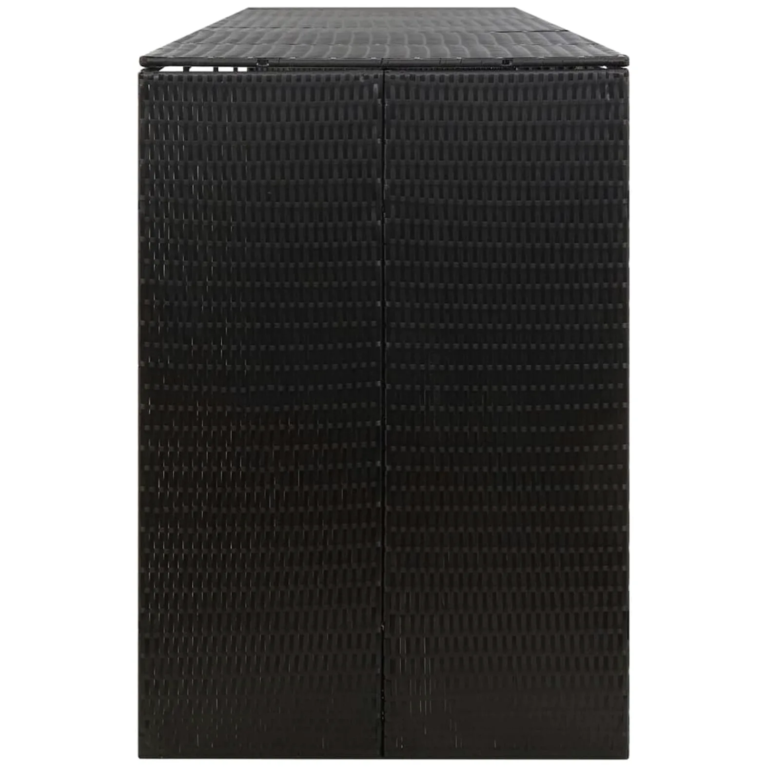 Azzrora Copri Bidoni Spazzatura Esterno, Copribidoni Spazzatura Esterno, Copri Bidone Spazzatura da Esterno, Copribidone Quadruplo Nero 274x80x117 cm in Polyrattan