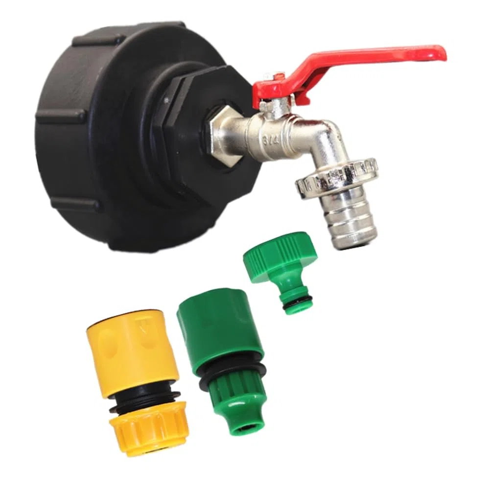 Rubinetto di Uscita IBC Adattatore IBC da 3/4 Pollici S100x8 IBC Valvola di Uscita A Sfera Valvola di Scarico Accessori per Serbatoio Barile di