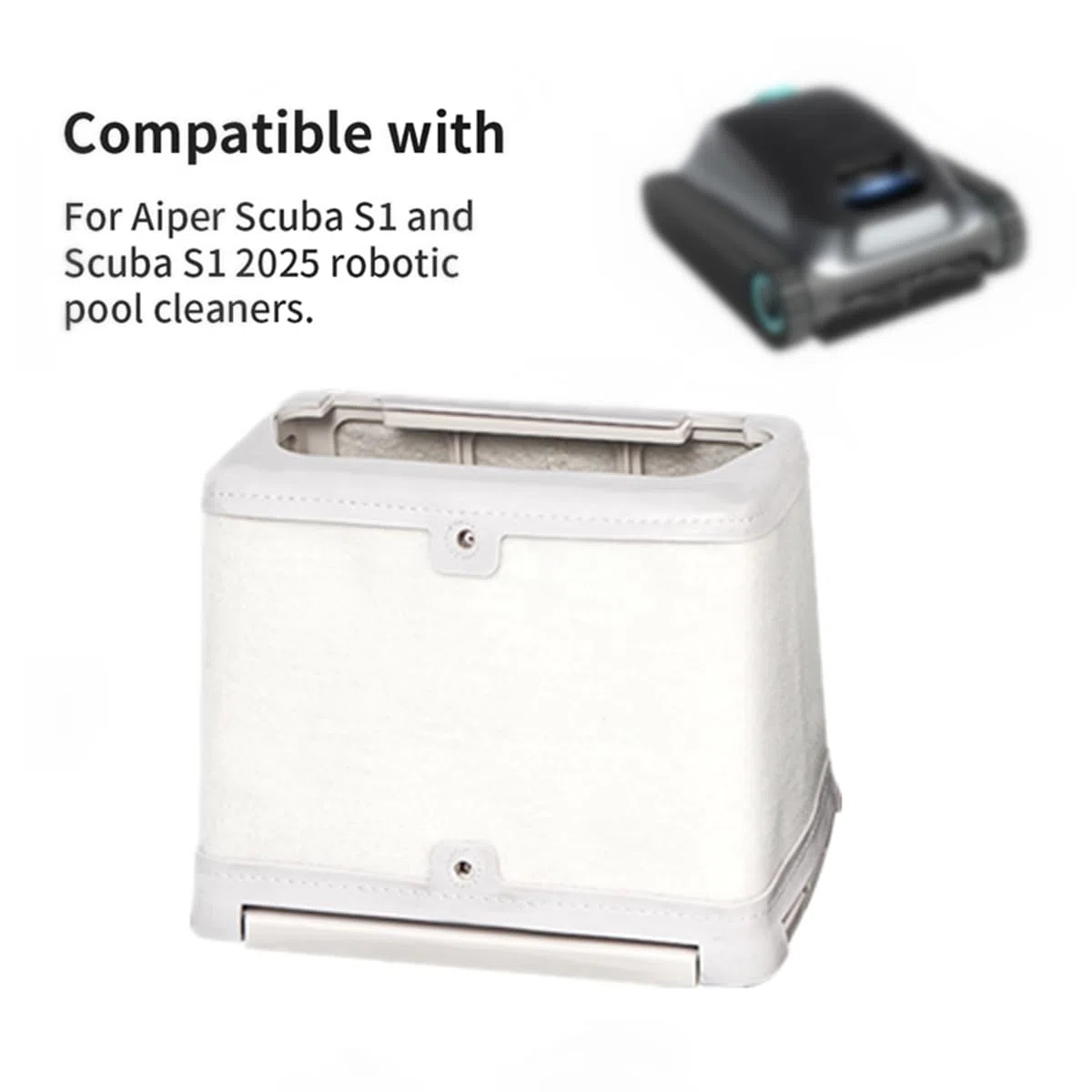 YanBan Cestello Filtro Integrato a Doppio Strato Ultra-fine, Confezione da 1, Compatibile con Aiper Scuba S1, S1 PRO, N1 e N1 PRO i Robot per Piscina Cordless
