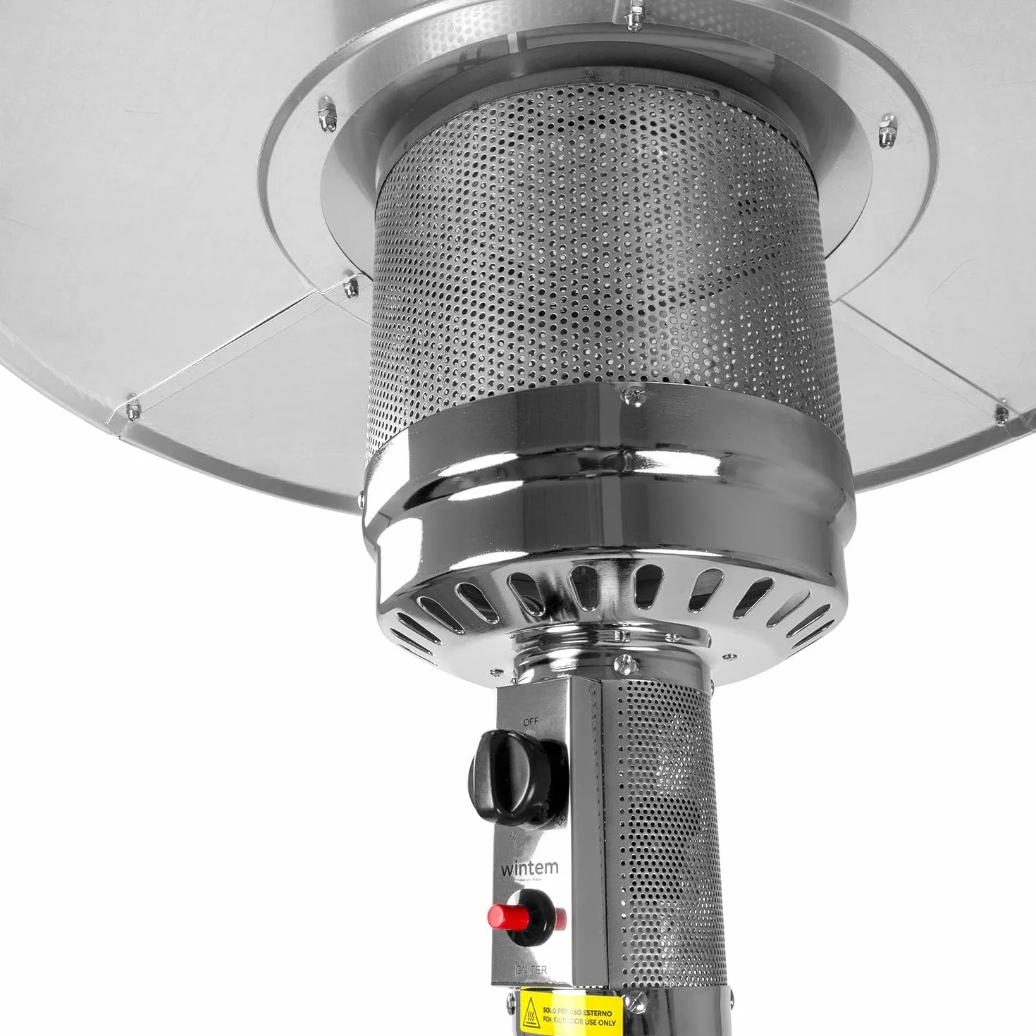 Avilia Fungo Riscaldante per Esterno a Gas GPL 5/12Kw - Stufa a Gas con Porta Bombola da 15kg Ideale per Riscaldare Patio, Giardino o Terrazzo con Potenza Regolabile e Accensione Pizoelettrica