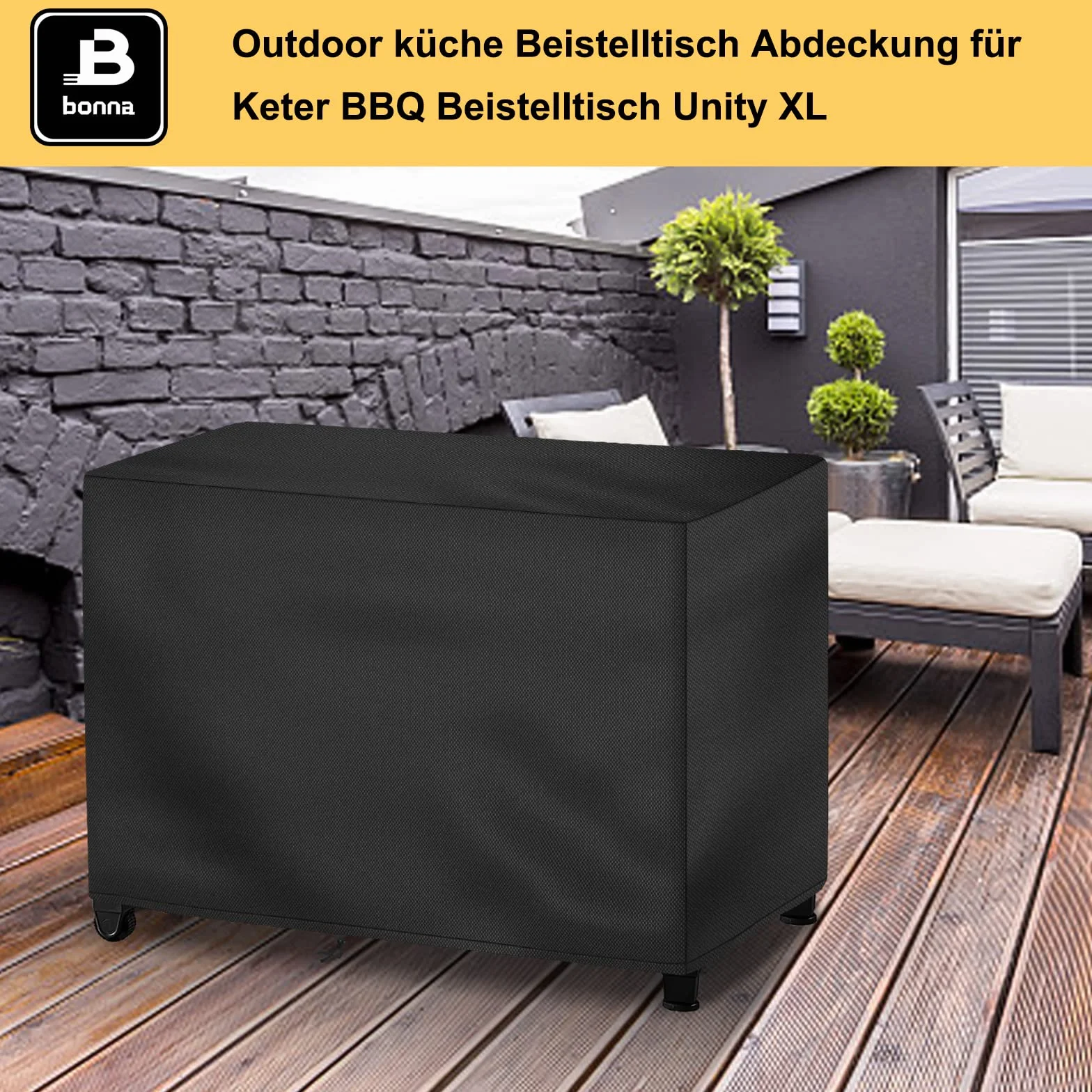 bonna Copertura per tavolino da cucina per esterni Keter BBQ Unity XL, 500D, impermeabile, antivento e resistente all'invecchiamento