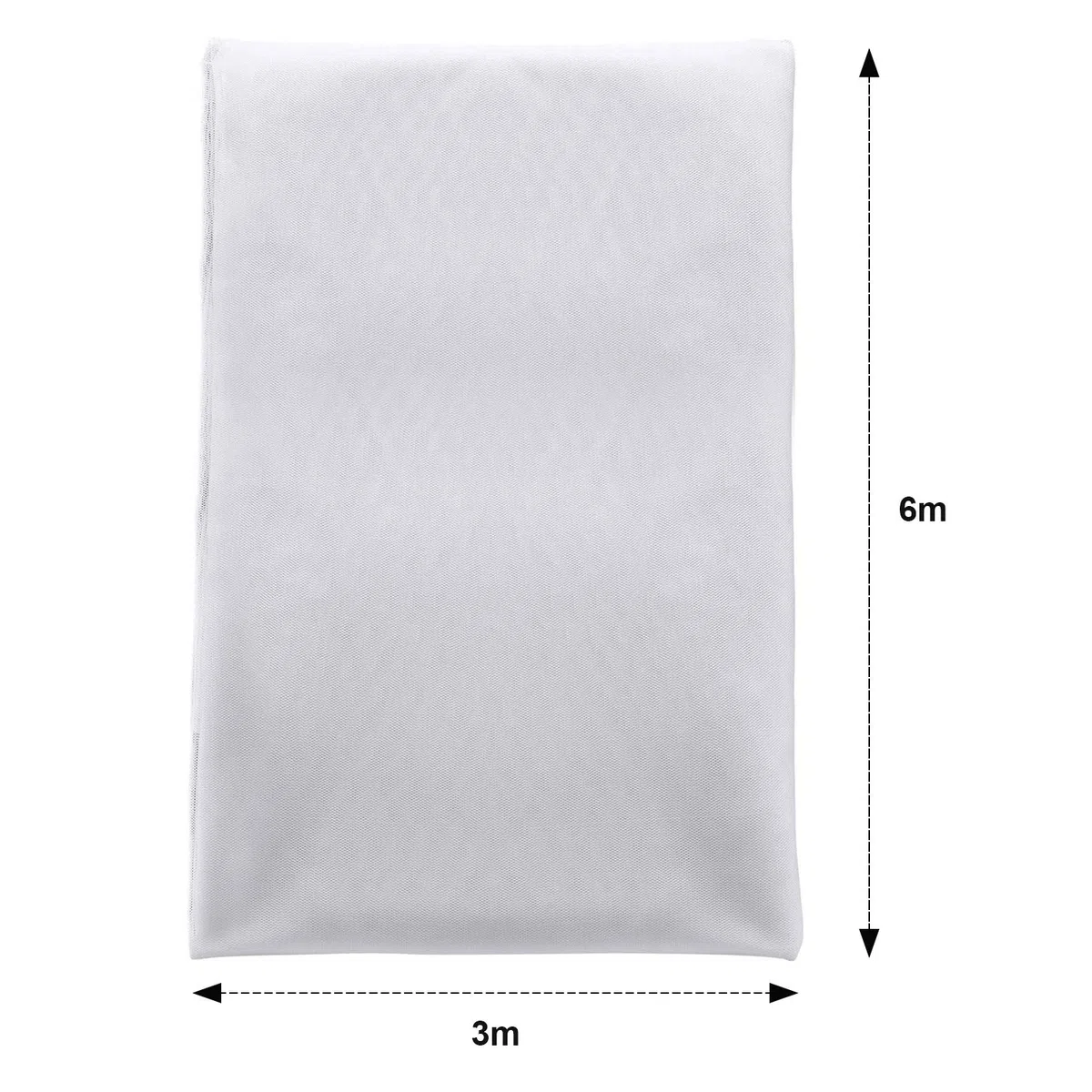 Zonon - Zanzariera da giardino a rete per mosche e uccelli, per caccia, protezione per le piante (bianco, 3 x 5 m)