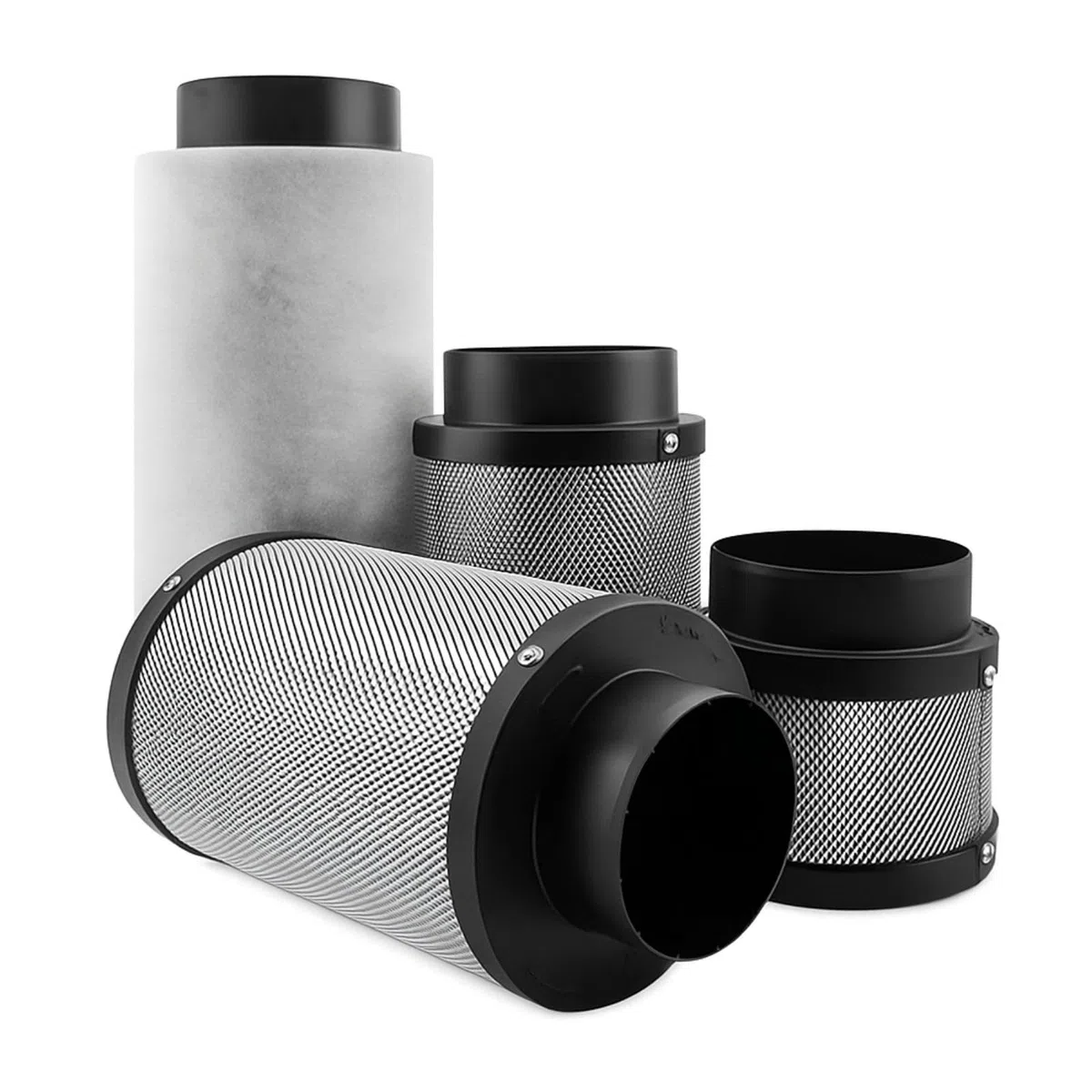 Weedness Airontek Filtro a Carbone Attivo Crescita 240 m³/h 100 mm 20 cm - Anti Odore Ventilazione Filtro Odore Filtro Estrazione Coltivazione Interna Esterna