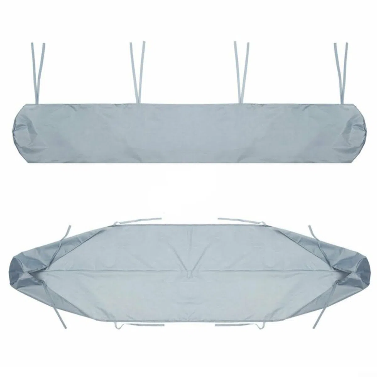 Copertura impermeabile per tenda da patio, in tessuto Oxford 300D, copertura protettiva di ricambio, per veranda, tenda invernale con cordoncino, per esterni, giardino (4 m, grigio)