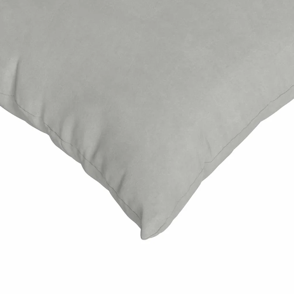 Cuscini da Divano 2 pezzi Grigio chiaro 45 x 45 cm Tessuto morbido sfoderabile imbottitura in fibra di poliestere per comfort interno seduta ergonomico e supporto schienale
