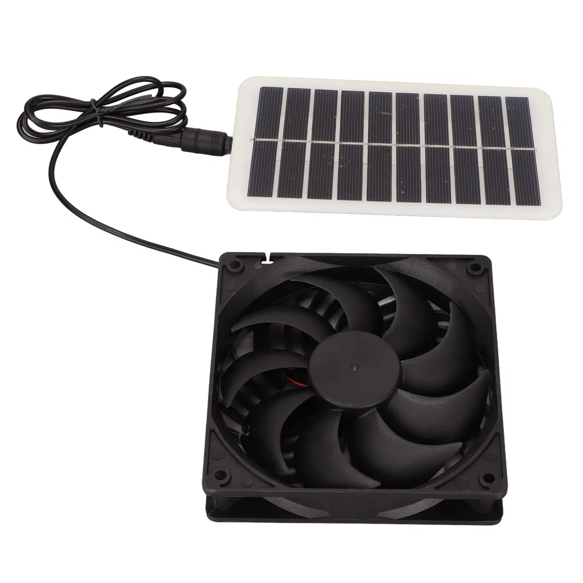 Kit Ventole a Pannello Solare, Ventola di Scarico Ad Energia Solare da 3 W, Ventola di Ventilazione di Scarico Solare Portatile per Serra, Pollai, Capannone, Cuccia per Cani