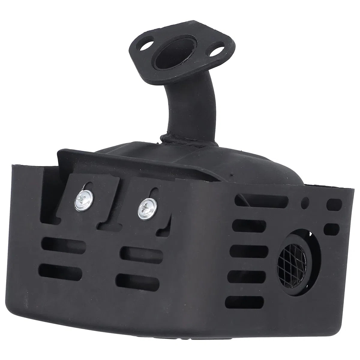 Scarico silenziatore, Scarichi silenziatore portatile di facile installazione Riduzione del rumore in acciaio inossidabile per GX120 GX160 GX200 168F(Nero)