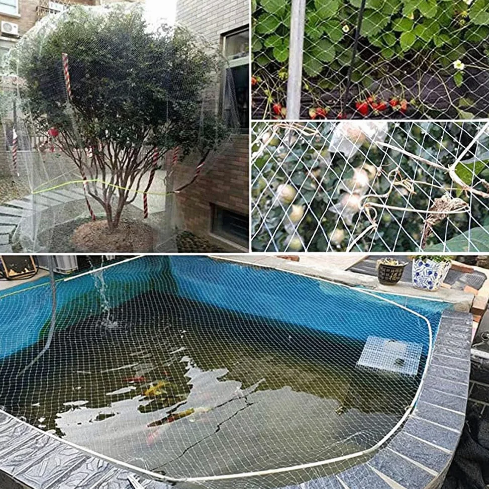 Rete per insetti a maglie strette， White Nylon Garden Bird Netting 2cm/2.5cm Mesh Bird Protection Multiple Sizes(2.5cm,3m x 8m)