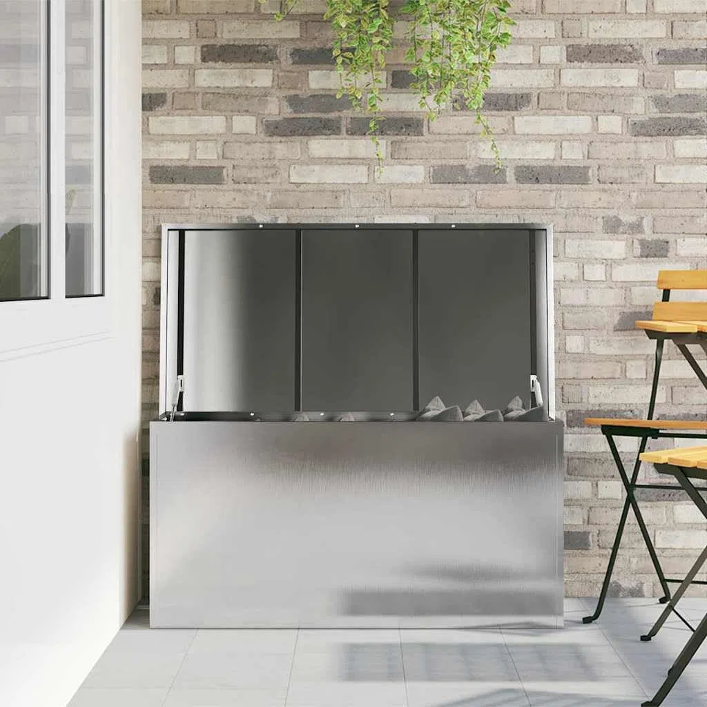 Scatola di Stoccaggio Esterno Argento 100 x 50,5 x 50 cm,Casa e Giardino,Immagazzinamento e organizzazione,Contenitori per Oggetti Domestici,18.5kg-874564